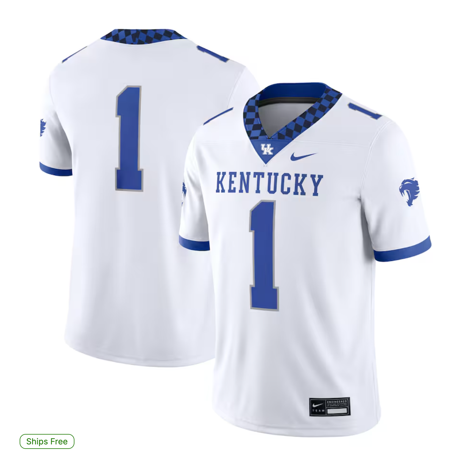 #1 Kentucky Wildcats Nike Game Jersey - White