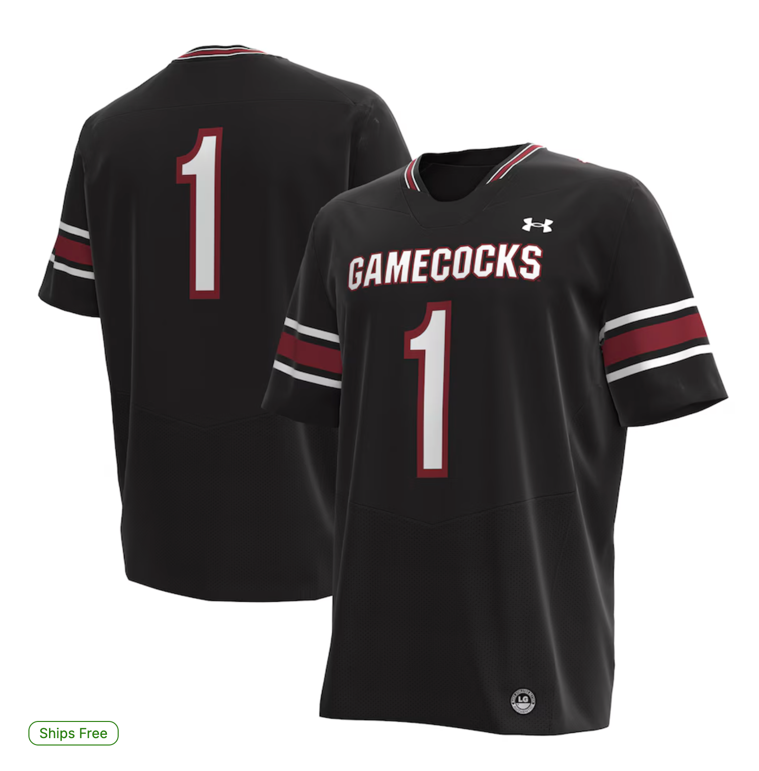 #1 South Carolina Gamecocks Under Armour Replica Football Jersey - Black
