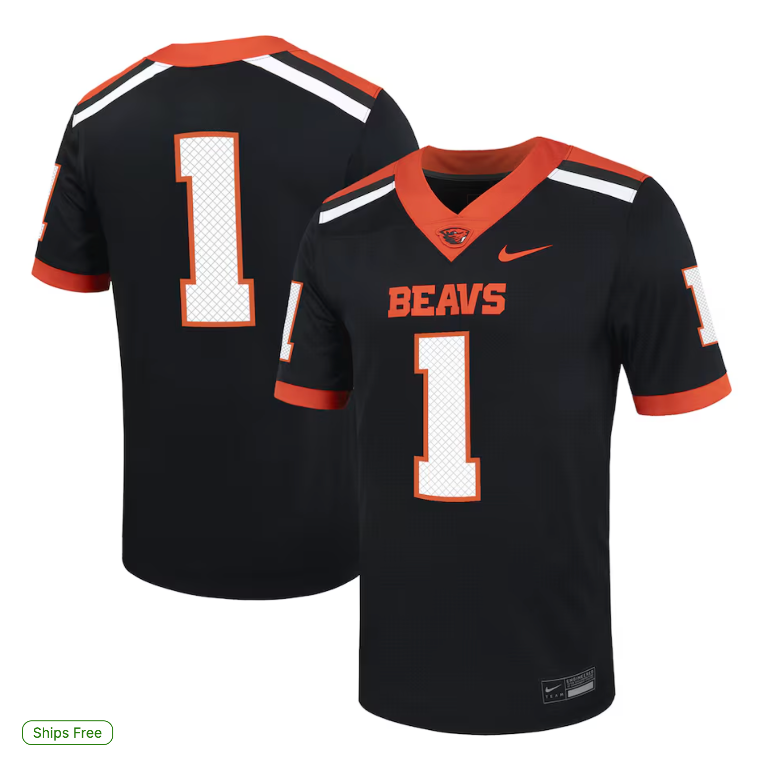 #1 Oregon State Beavers Nike Untouchable Football Jersey – Black