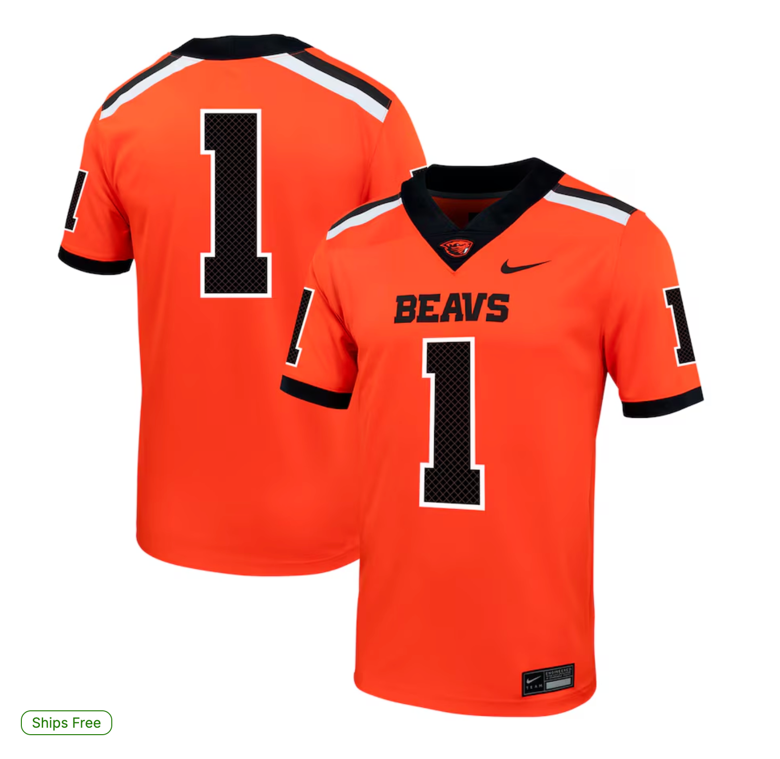 #1 Oregon State Beavers Nike Untouchable Football Jersey – Orange