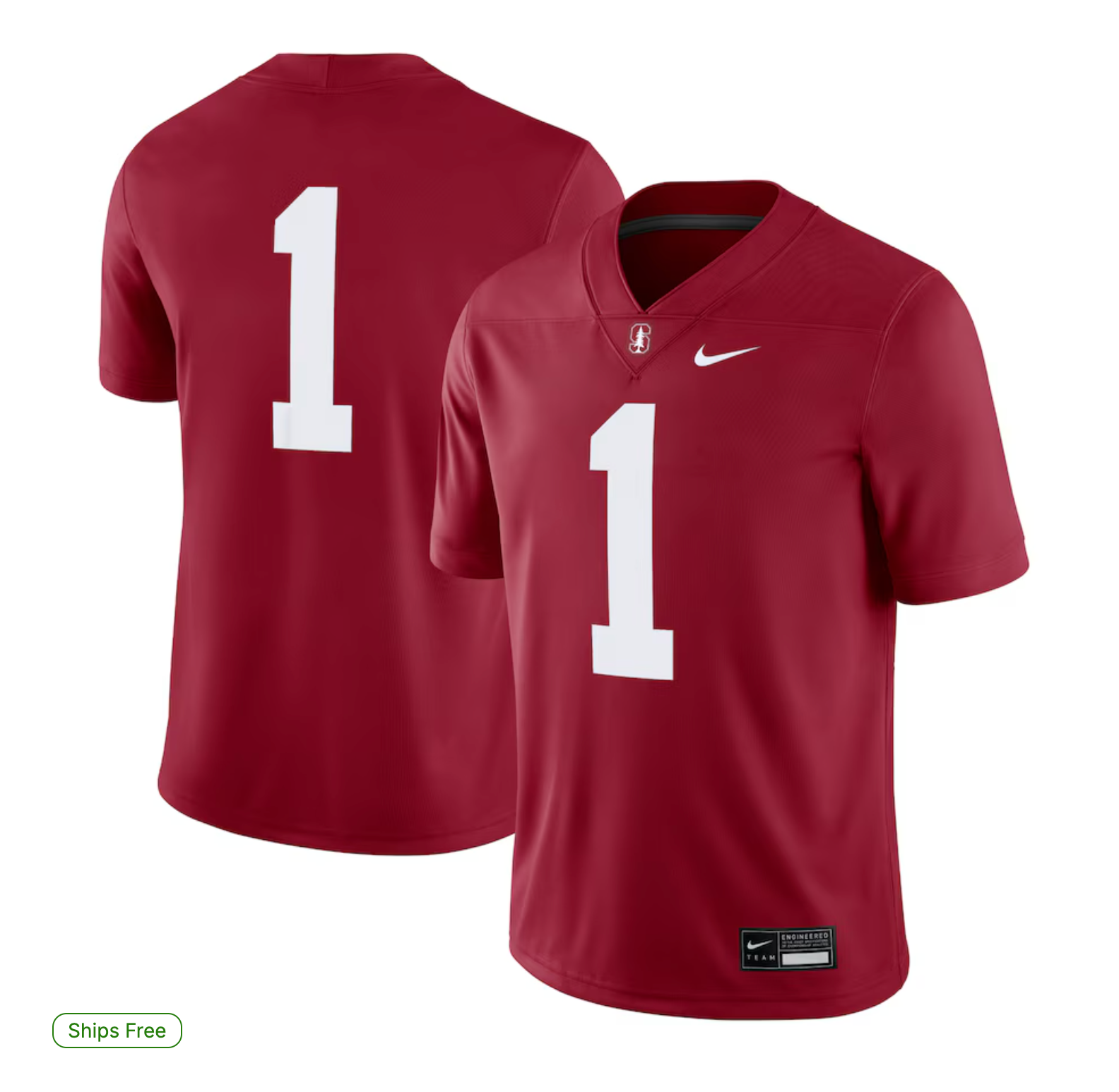 #1 Stanford Cardinal Nike Game Jersey - Cardinal