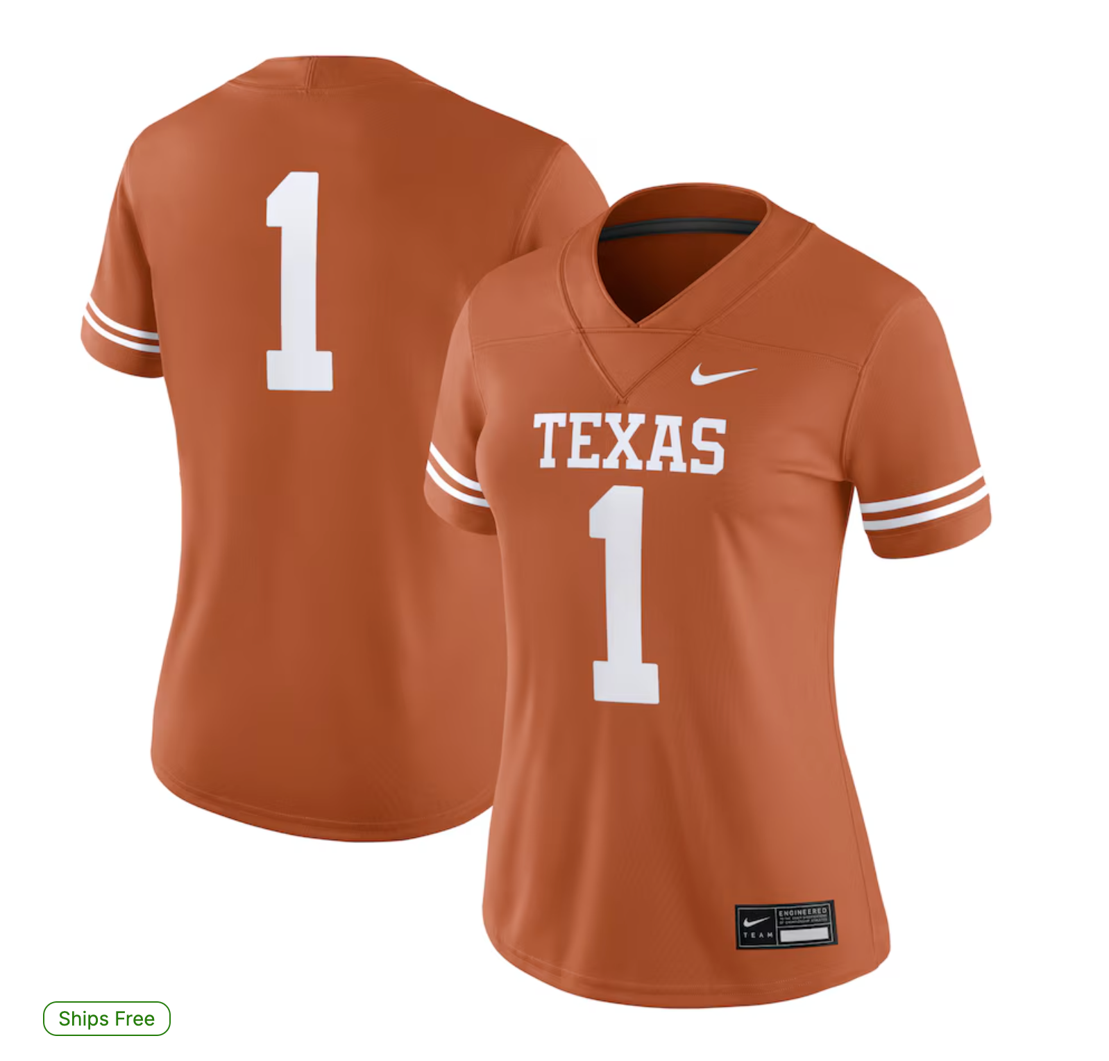 #1 Texas Longhorns Nike Women's Game Jersey - Texas Orange