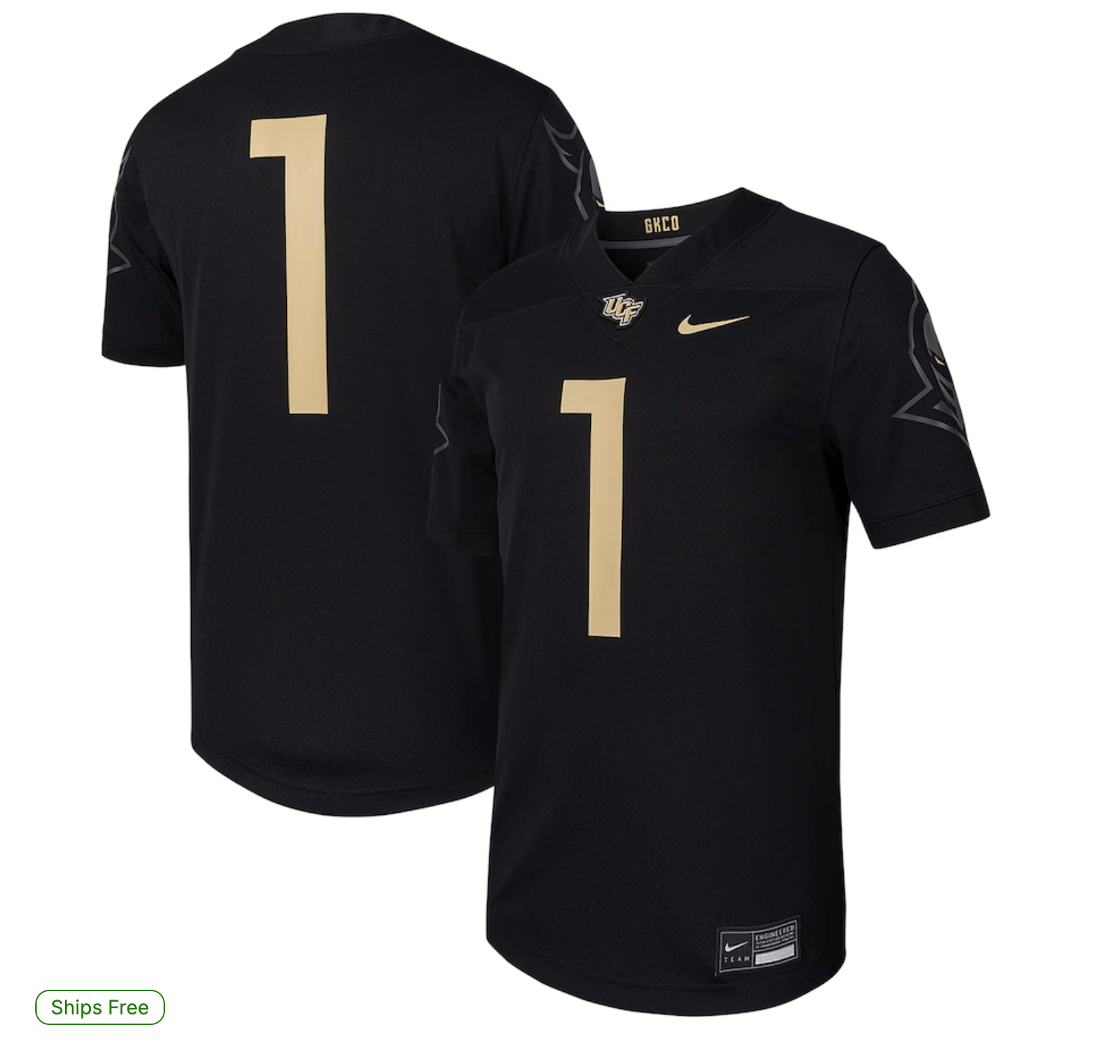 #1 UCF Knights Nike Untouchable Replica Football Jersey - Black