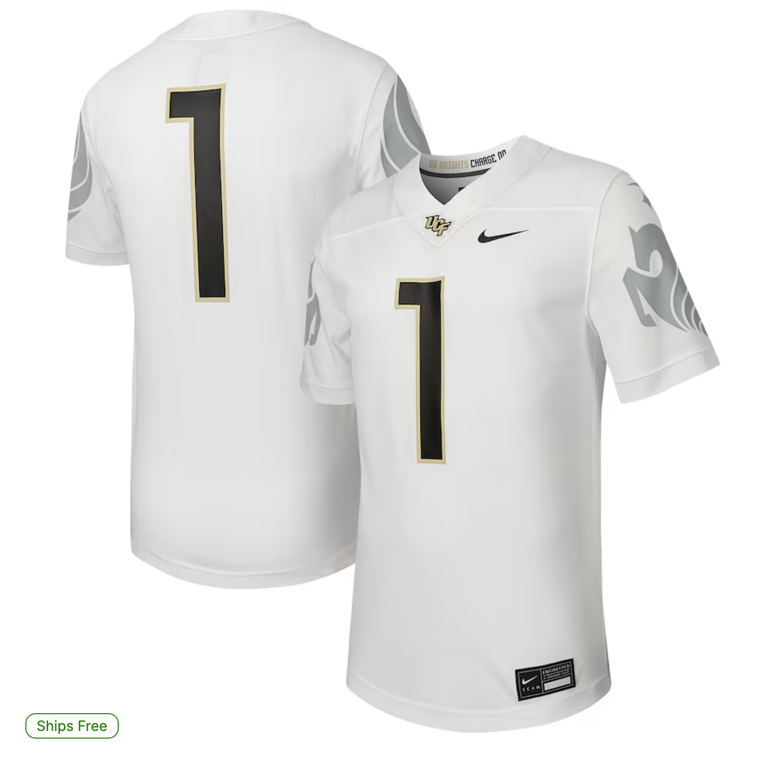 #1 UCF Knights Nike Untouchable Replica Football Jersey - White
