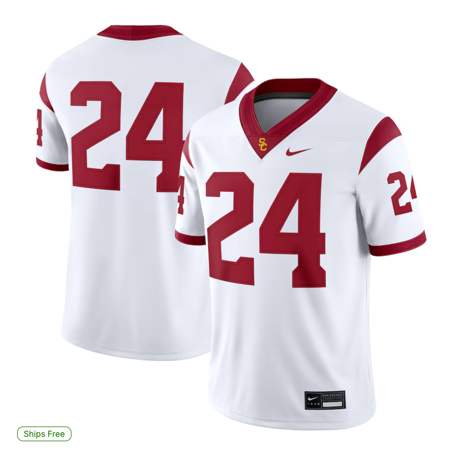 #24 USC Trojans Nike Game Jersey - White