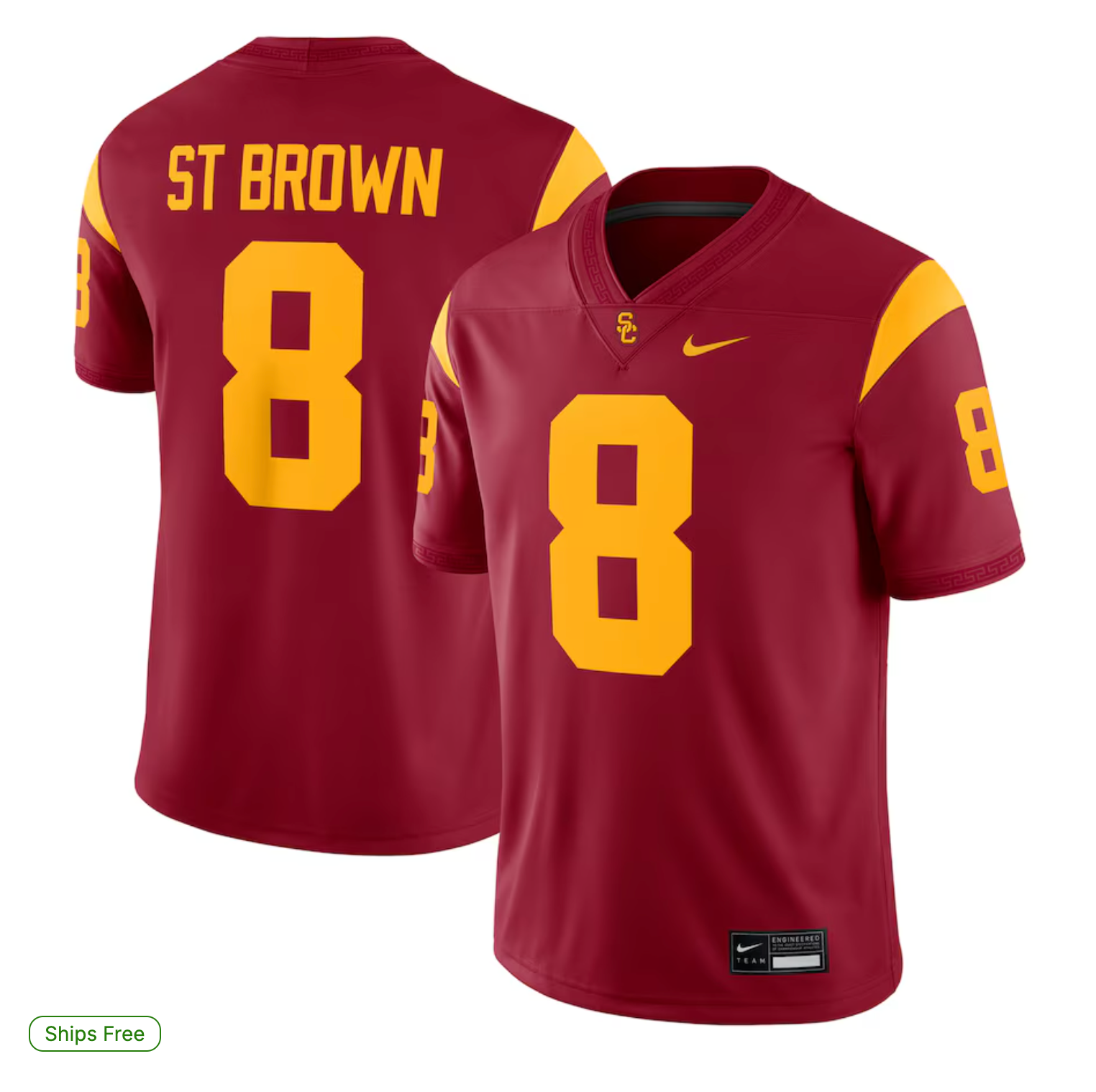 Amon-Ra St. Brown USC Trojans Nike Player Game Jersey - Cardinal