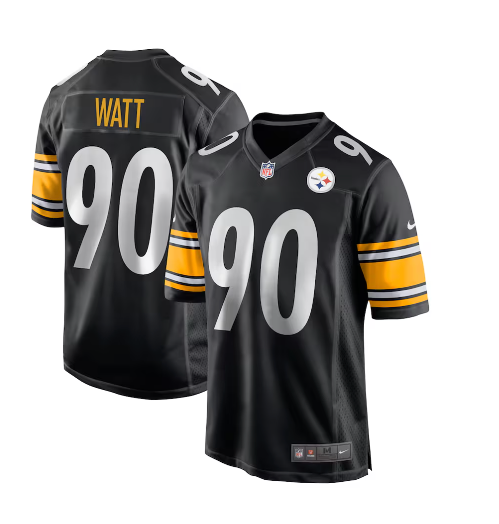Men's Pittsburgh Steelers T.J. Watt Nike Black Game Jersey