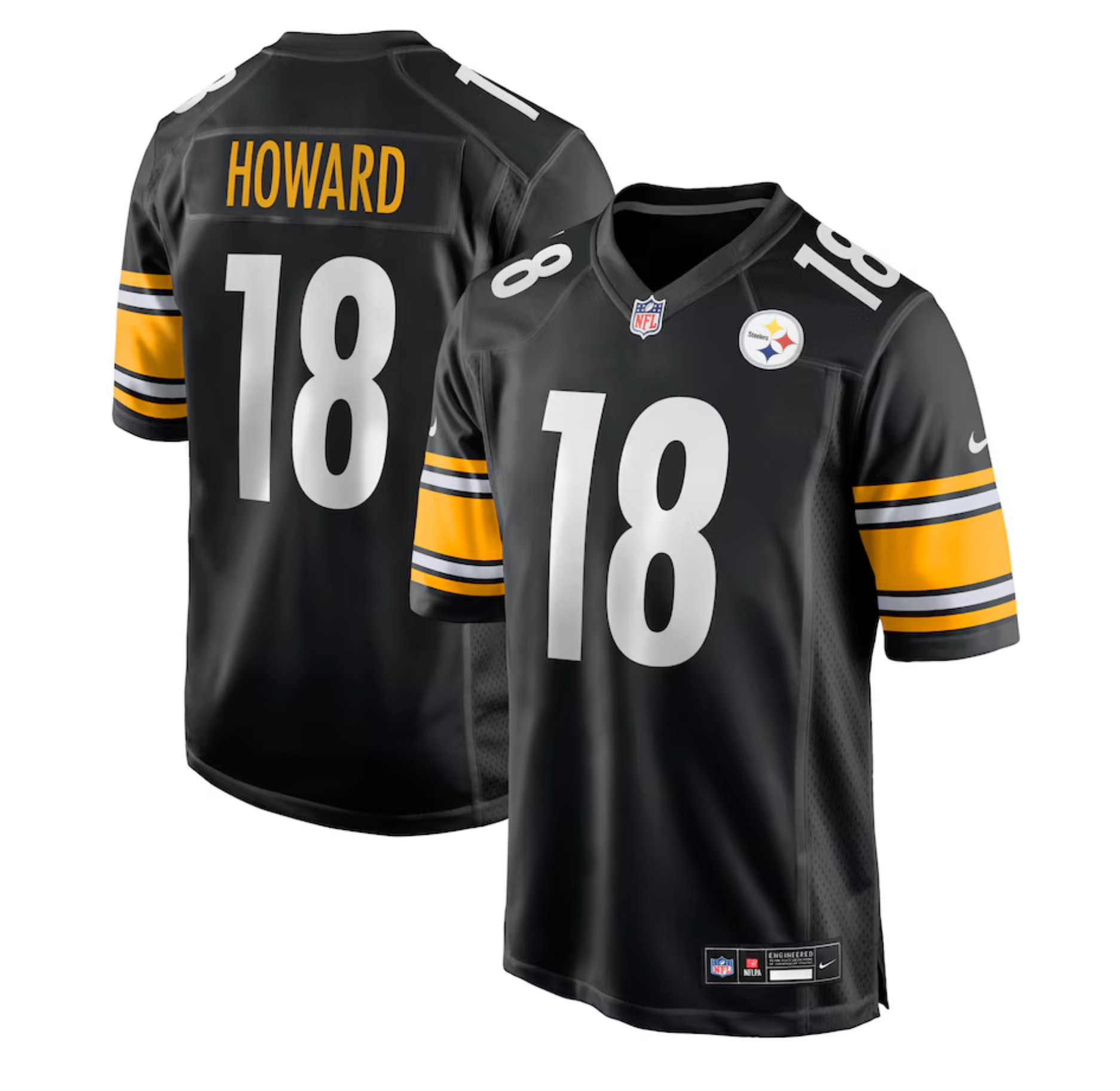 Men's Pittsburgh Steelers Will Howard Nike Black Team Game Jersey