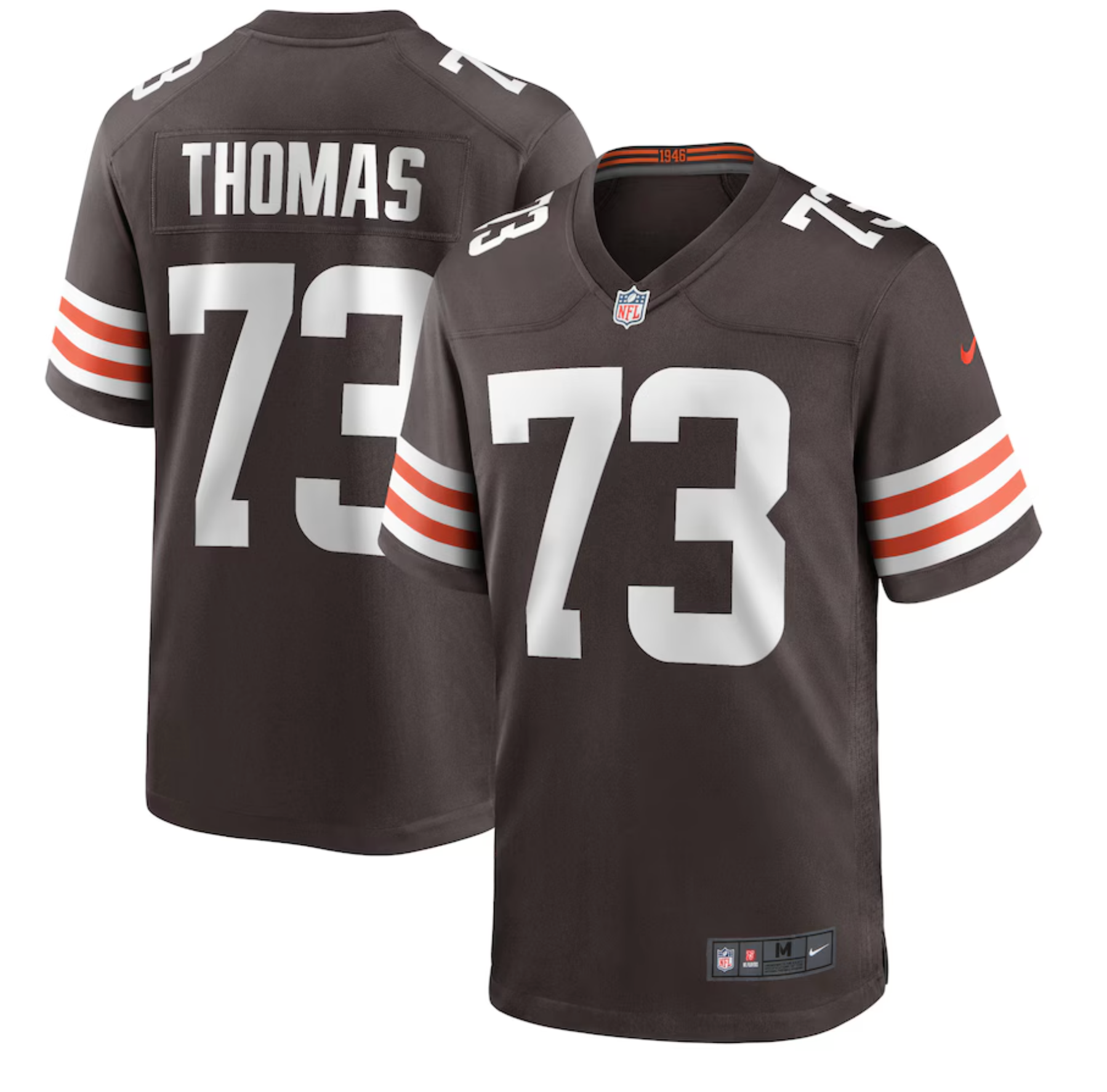Men's Cleveland Browns Joe Thomas Nike Brown Retired Player Game Jersey