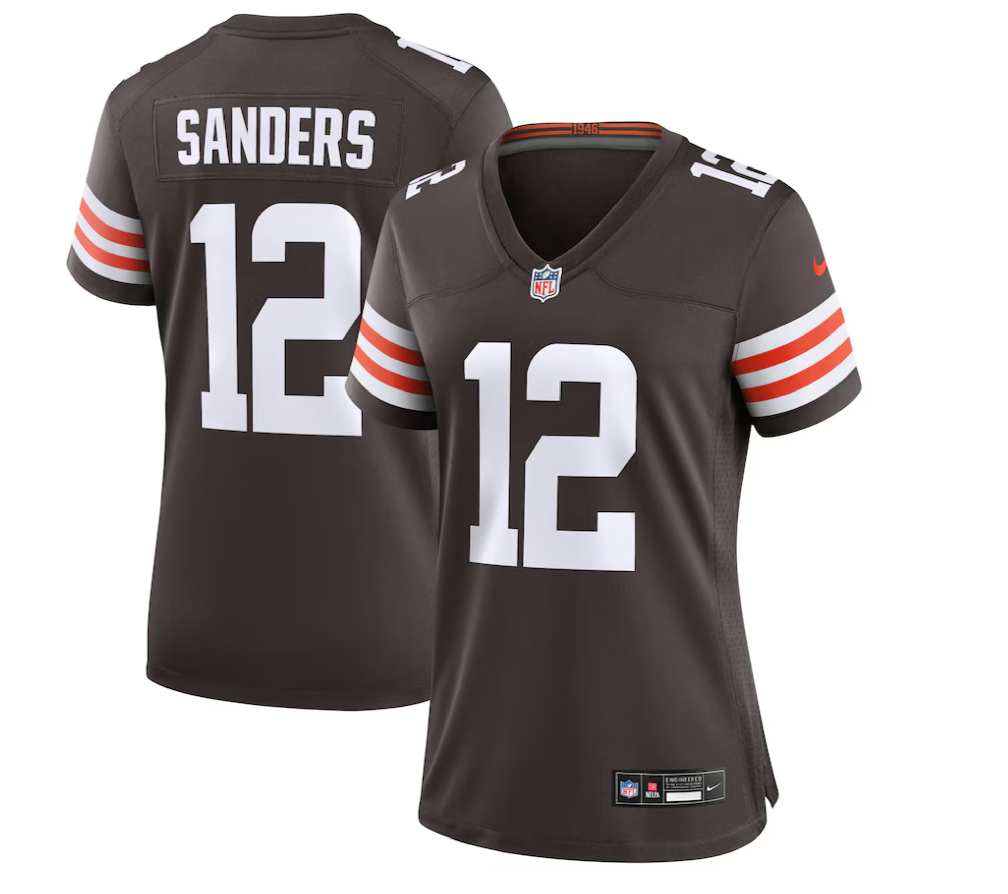 Women's Cleveland Browns Shedeur Sanders Nike Brown 2025 NFL Draft Game Jersey