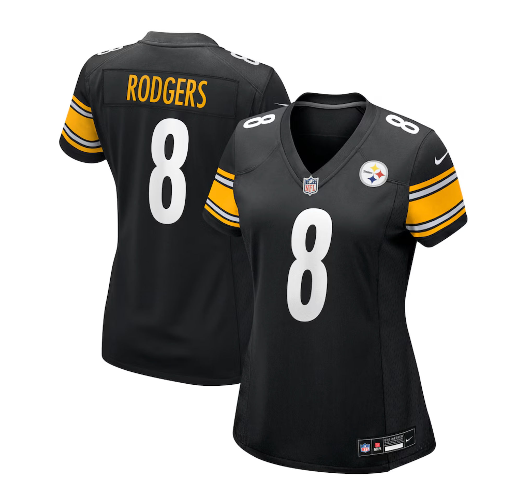 Women's Pittsburgh Steelers Aaron Rodgers Nike Black Game Jersey