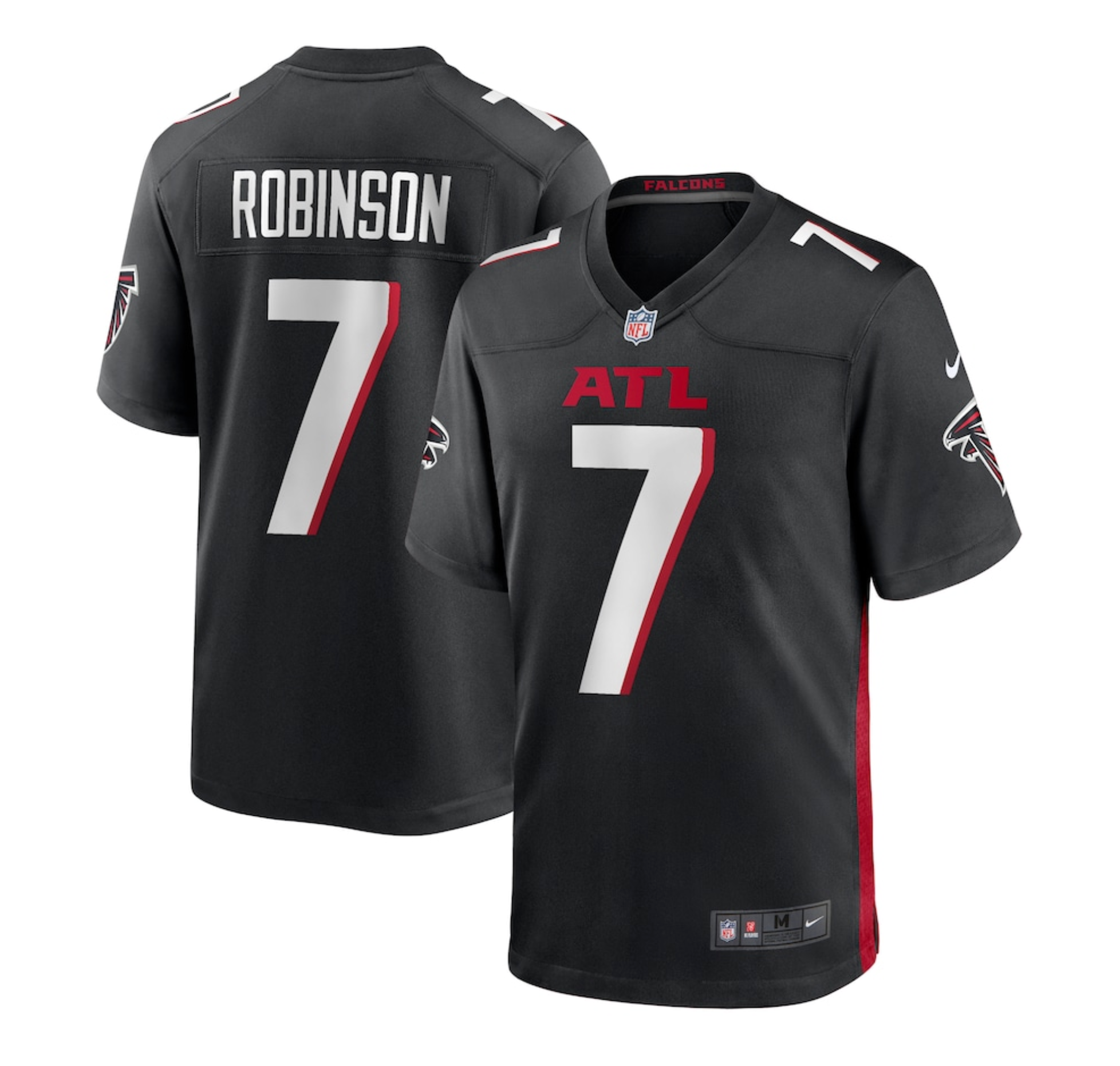 Men's Atlanta Falcons Bijan Robinson Nike Black Game Jersey