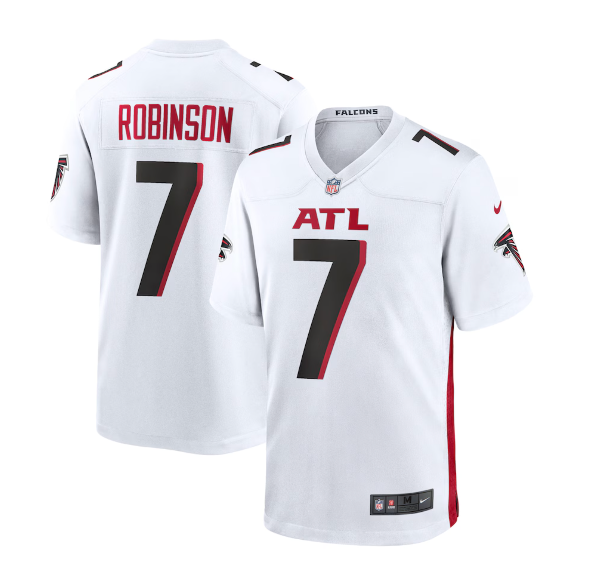 Men's Atlanta Falcons Bijan Robinson Nike White Game Jersey