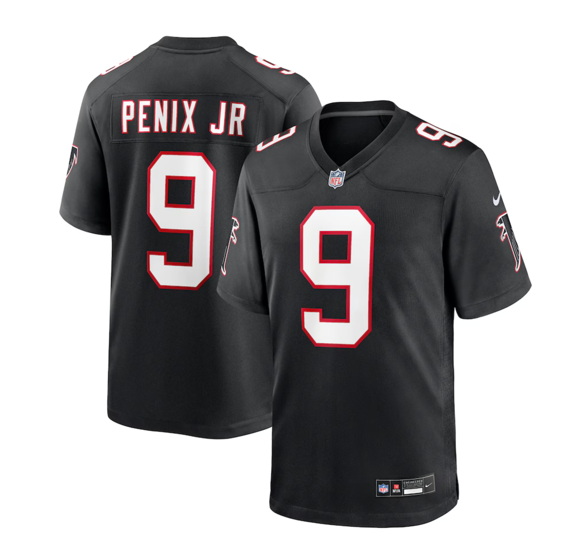 Men's Atlanta Falcons Michael Penix Jr. Nike Black Alternate Game Jersey