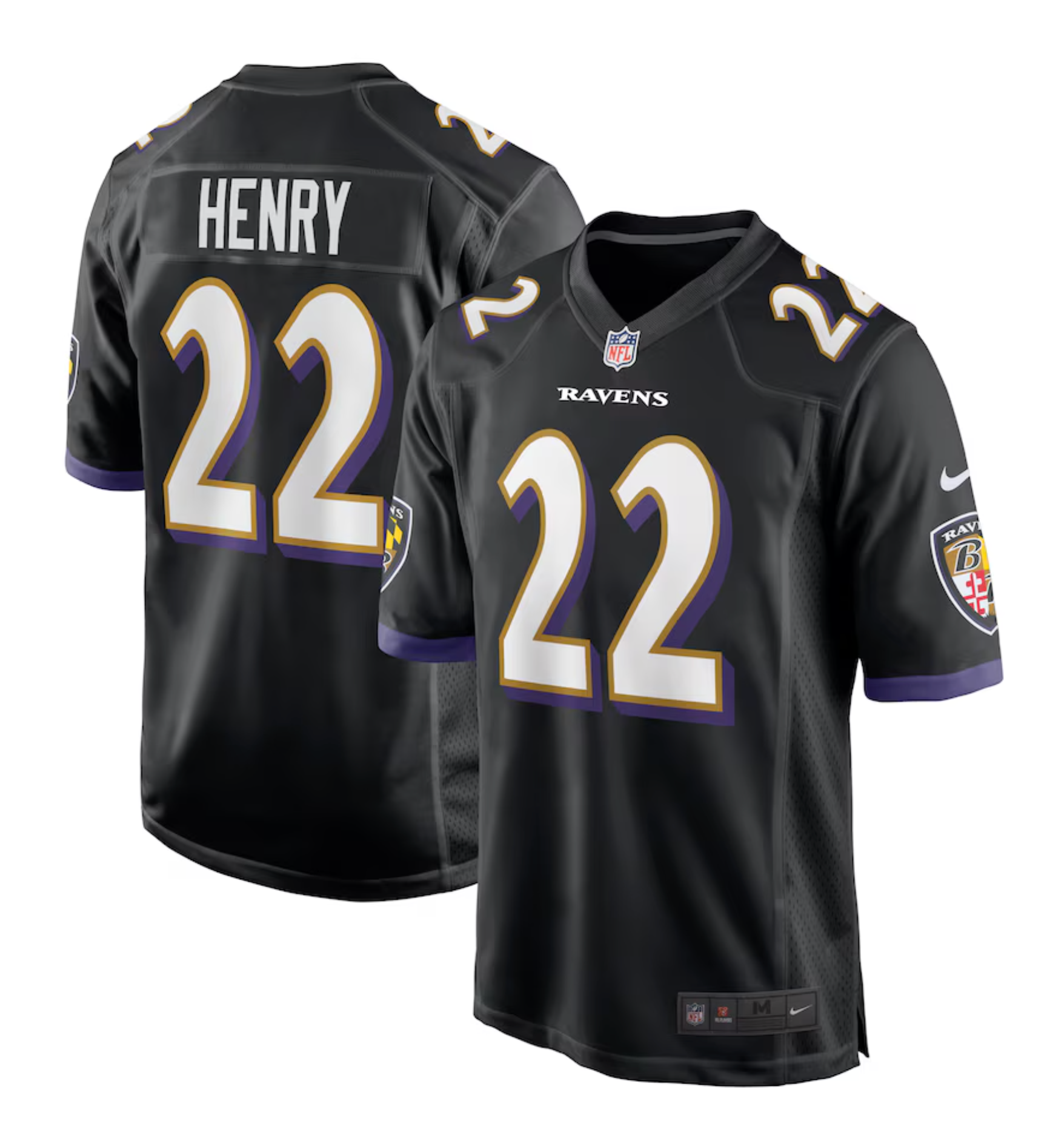 Men's Baltimore Ravens Derrick Henry Nike Black Alternate Game Jersey