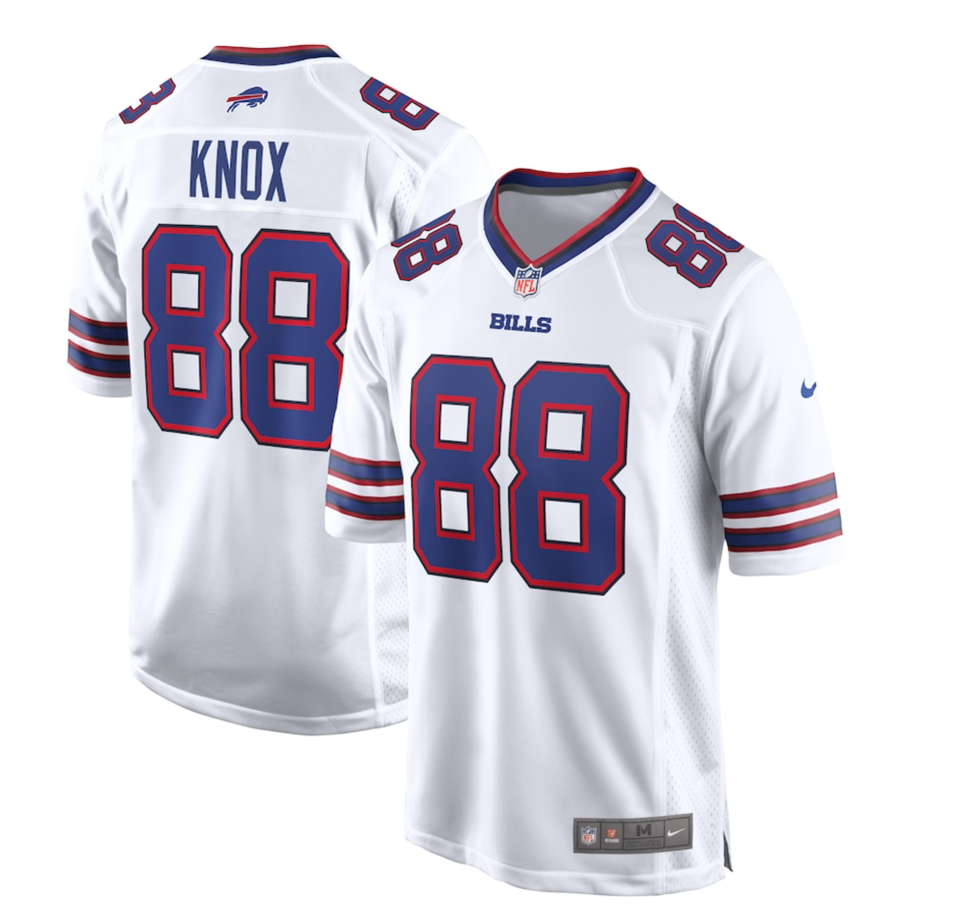 Men's Buffalo Bills Dawson Knox Nike White Away Game Player Jersey