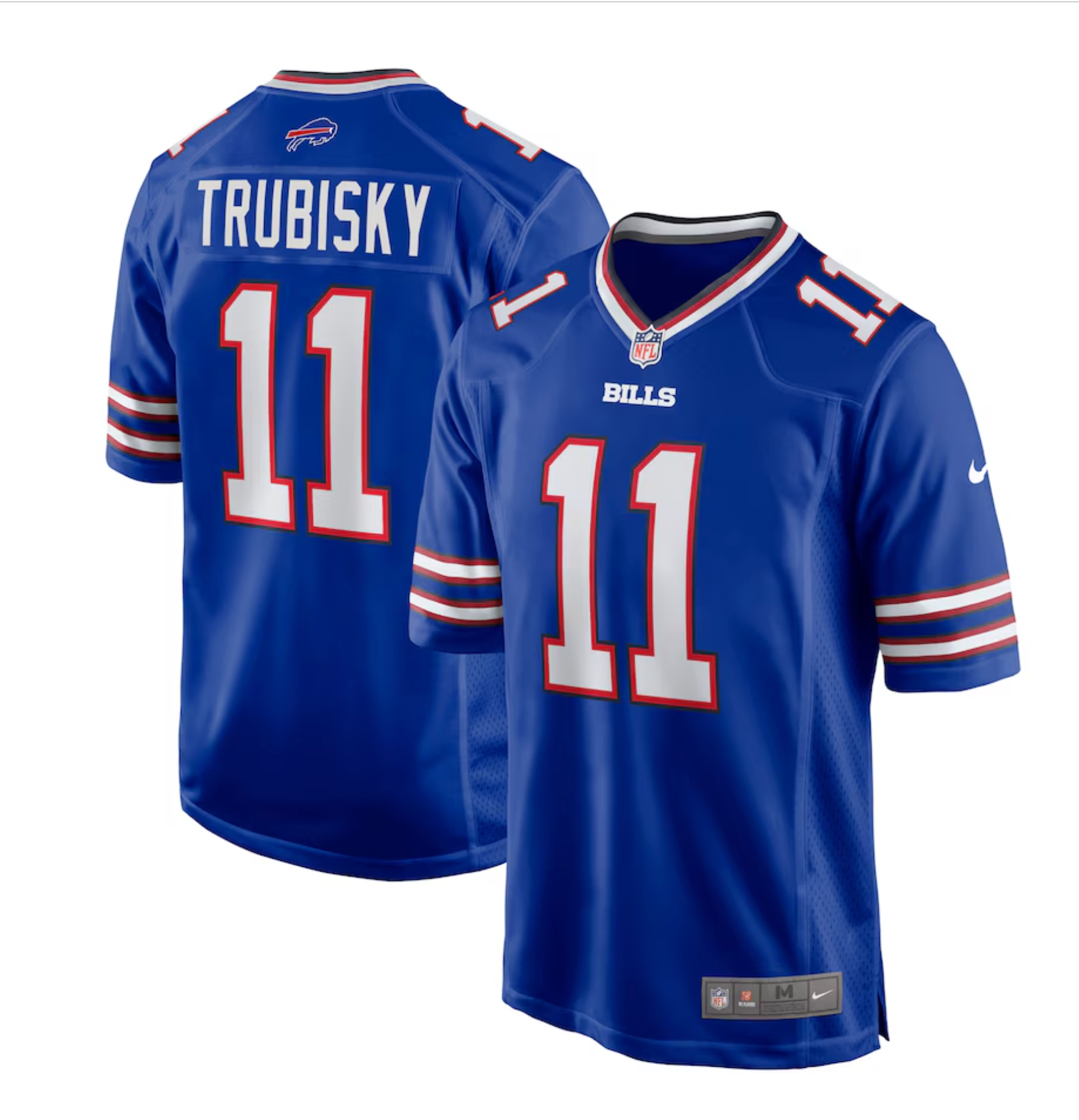 Men's Buffalo Bills Mitchell Trubisky Nike Royal Game Jersey