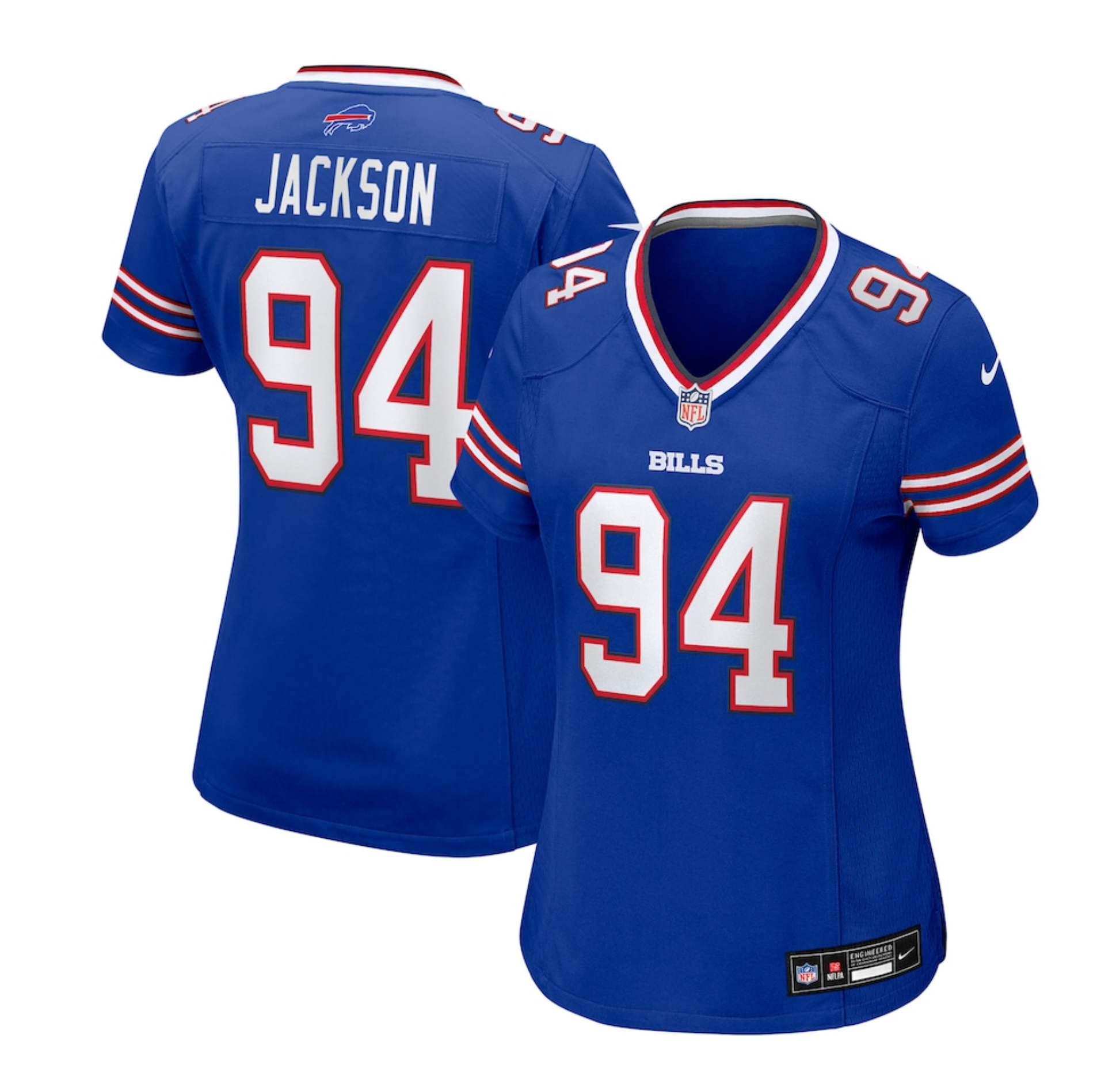 Women's Buffalo Bills Landon Jackson Nike Royal Team Game Jersey