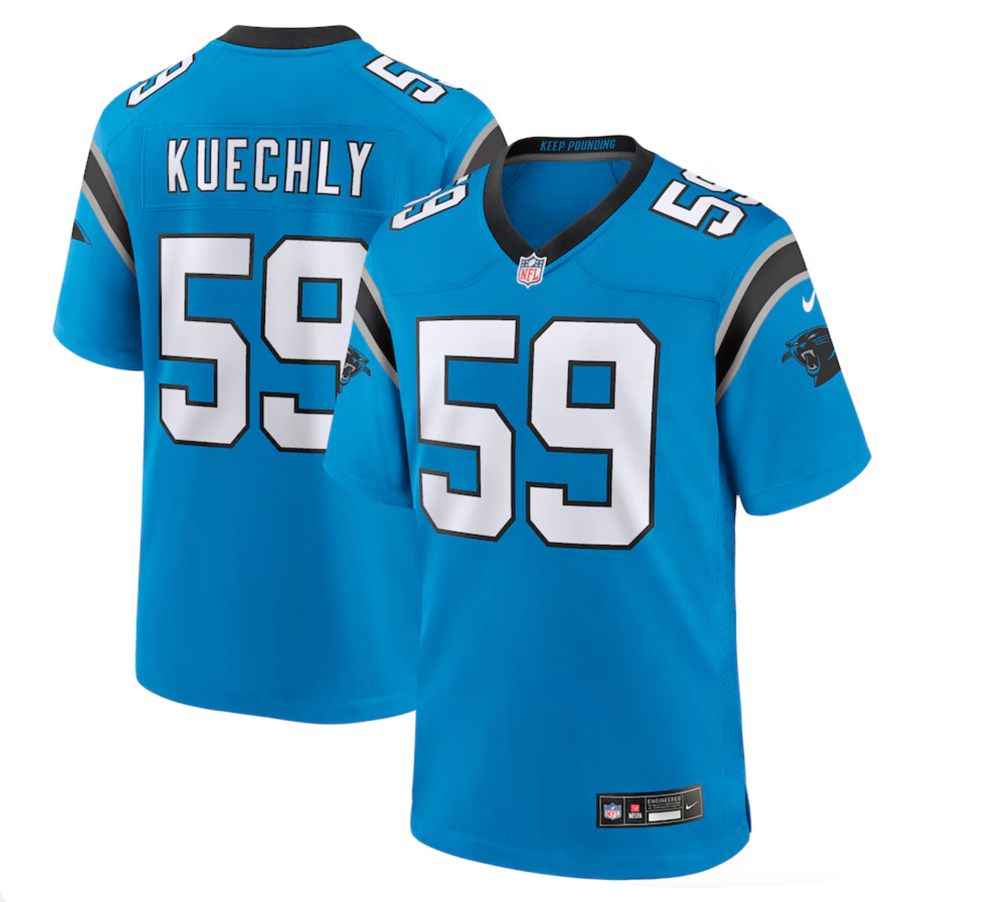 Men's Carolina Panthers Luke Kuechly Nike Blue Retired Player Alternate Game Jersey