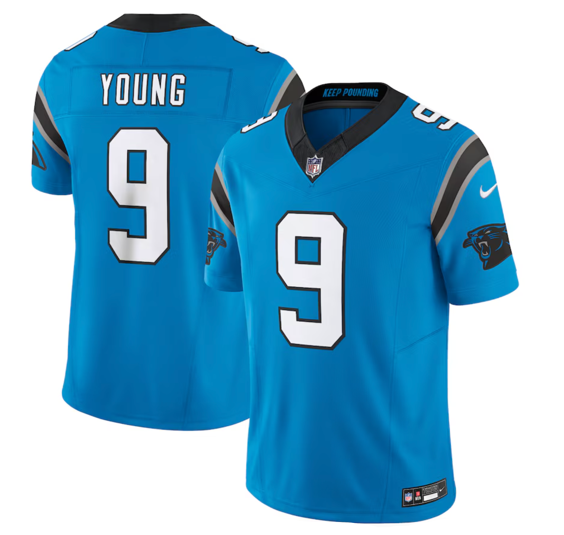 Men's Carolina Panthers Bryce Young Nike Blue Vapor F.U.S.E. Limited Jersey