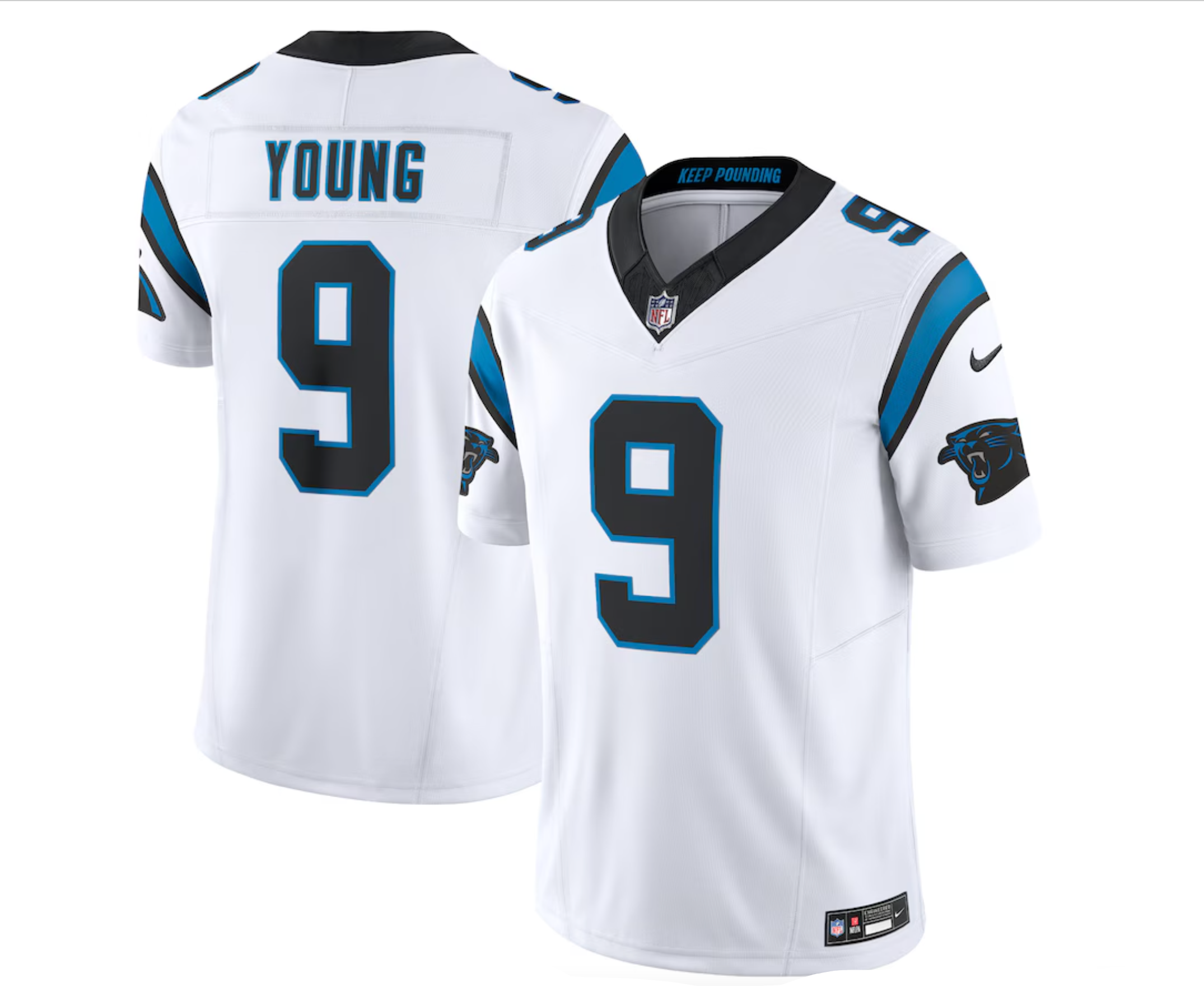 Men's Carolina Panthers Bryce Young Nike White Vapor F.U.S.E. Limited Jersey