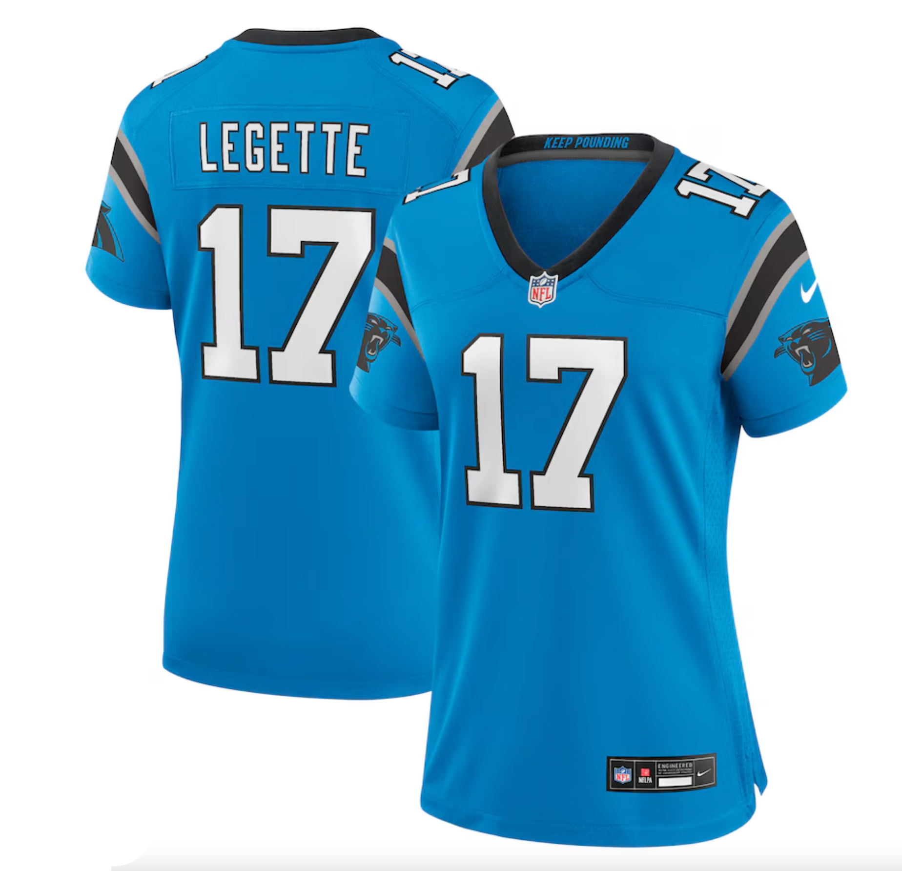 Women's Carolina Panthers Xavier Legette Nike Blue Alternate Game Jersey
