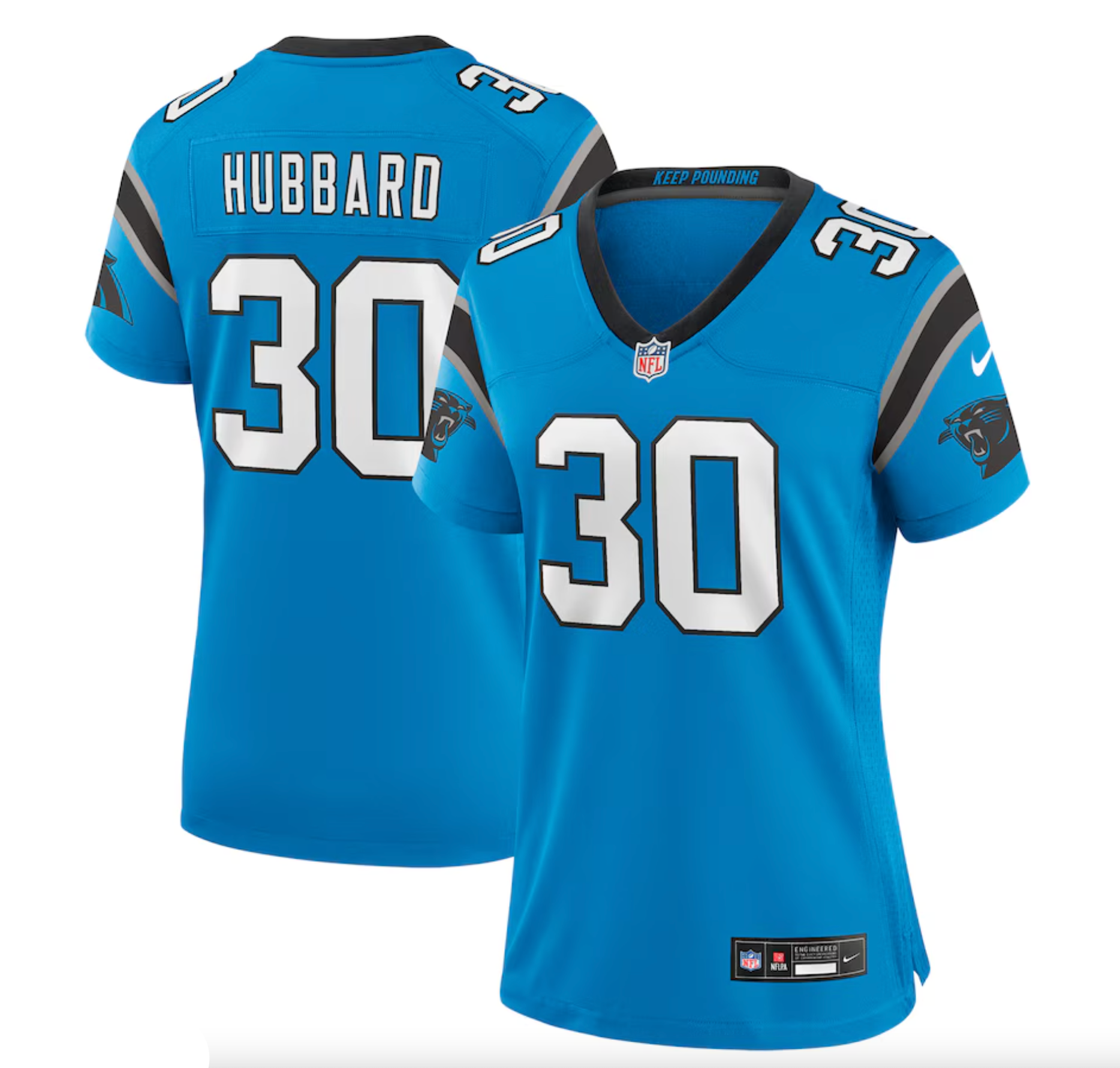 Women's Carolina Panthers Chuba Hubbard Nike Blue Alternate Game Jersey