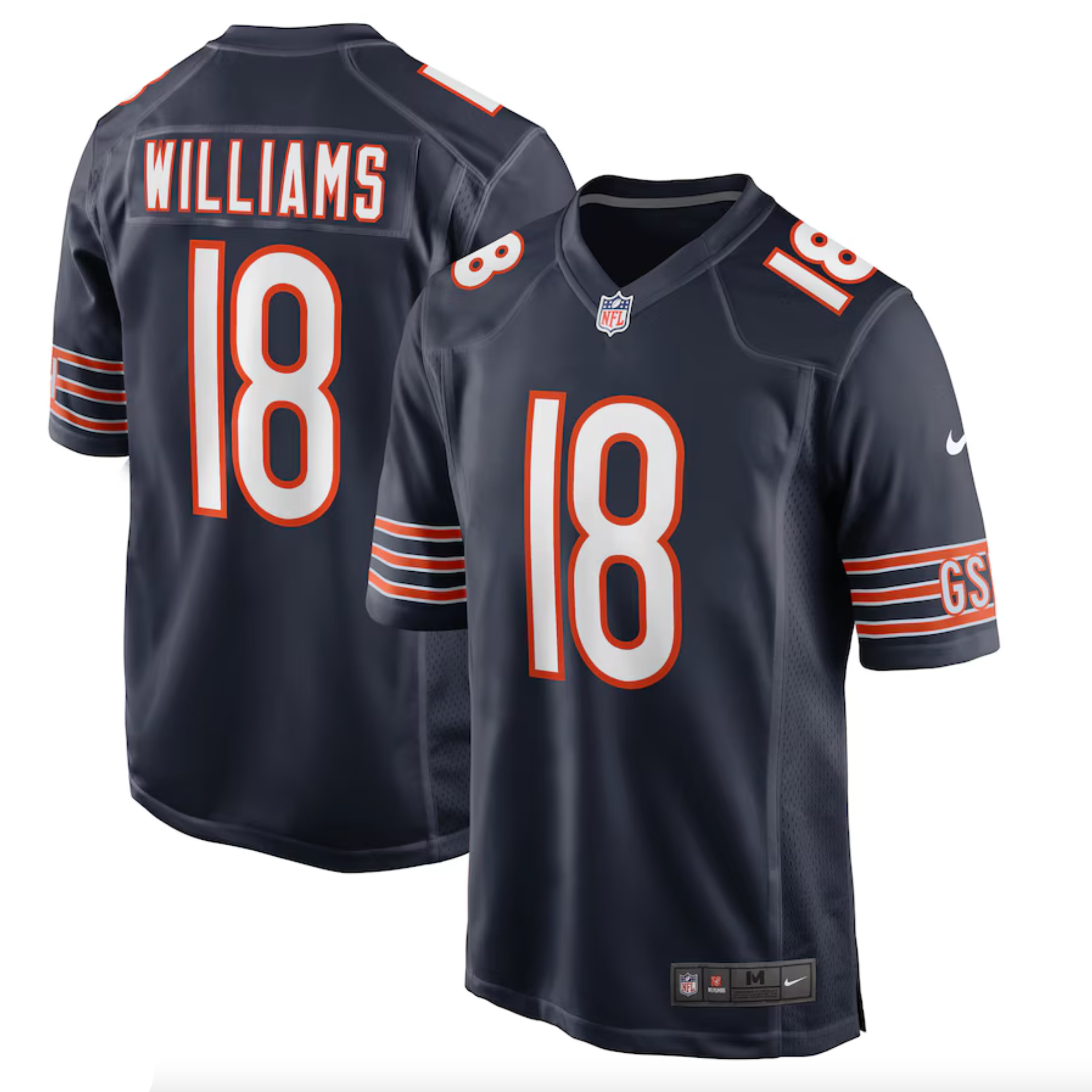 Men's Chicago Bears Caleb Williams Nike Navy Player Game Jersey