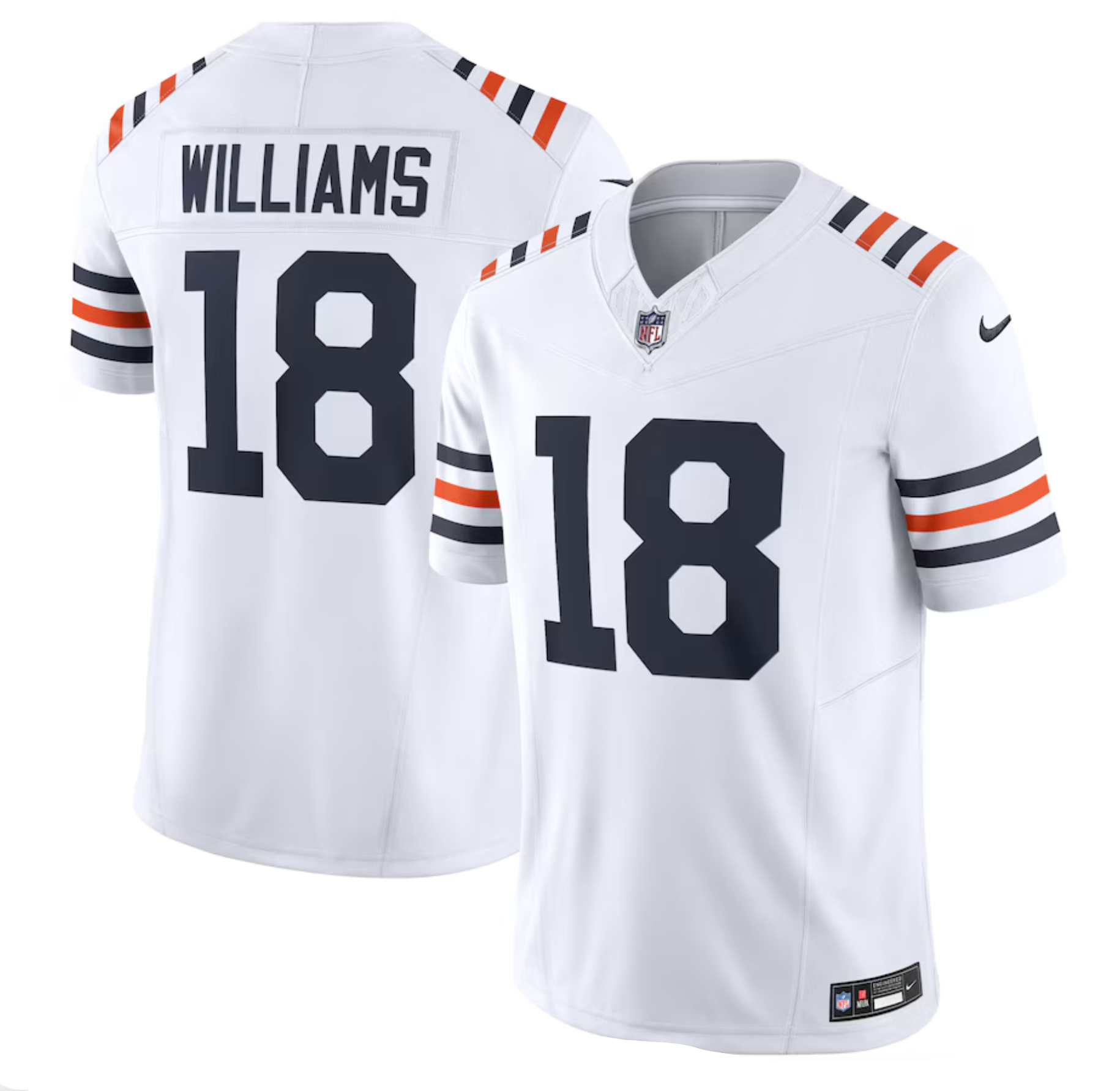 Men's Chicago Bears Caleb Williams Nike White Vapor F.U.S.E. Limited Jersey
