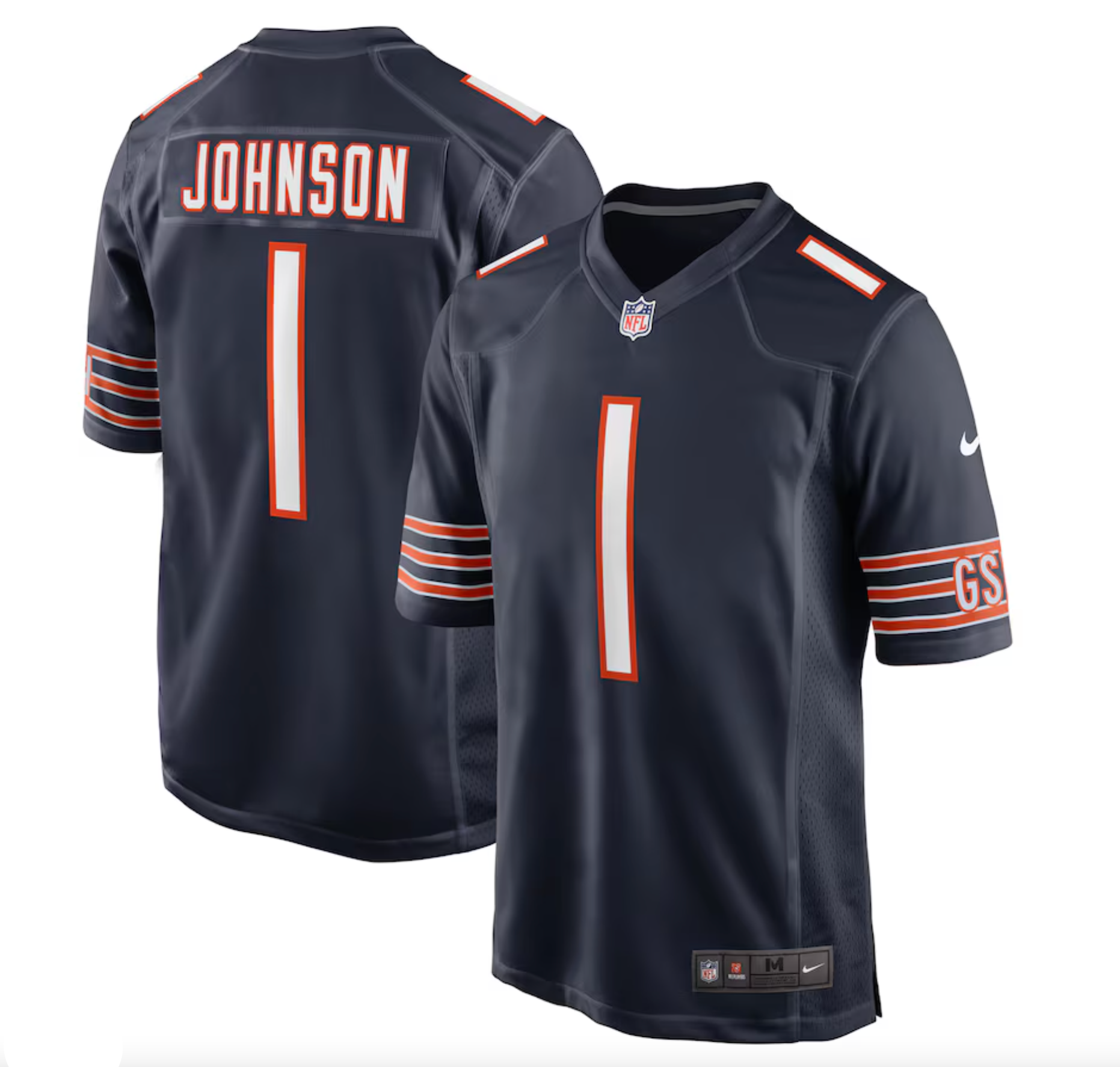 Men's Chicago Bears Jaylon Johnson Nike Navy Game Jersey