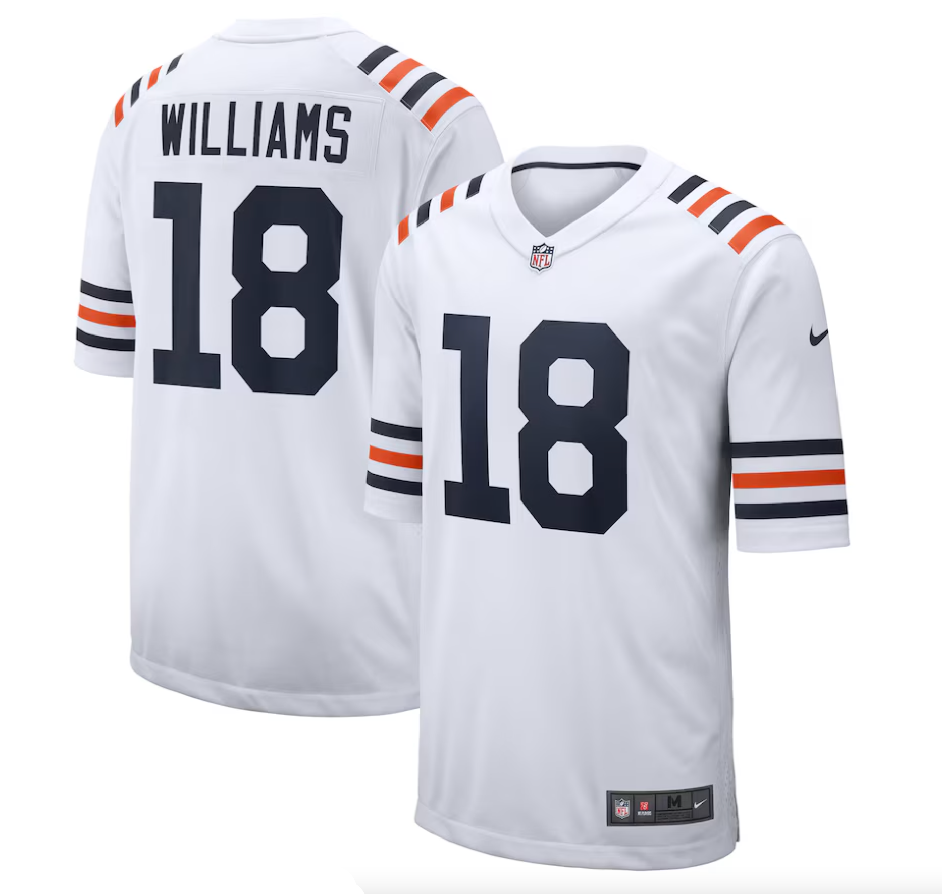 Men's Chicago Bears Caleb Williams Nike White 2024 NFL Draft 2nd Alternate Game Player Jersey