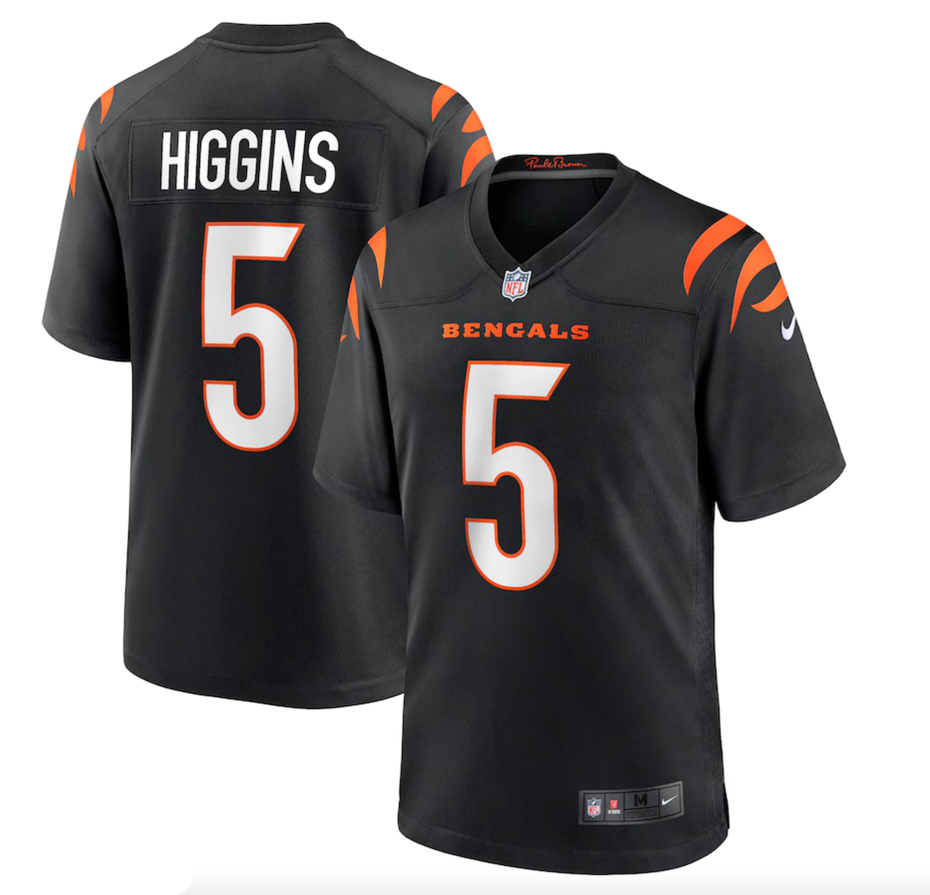 Men's Cincinnati Bengals Tee Higgins Nike Black Game Player Jersey