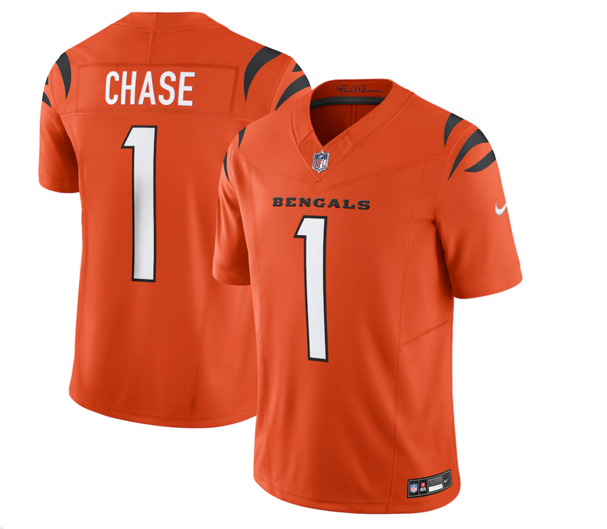 Men's Cincinnati Bengals Ja'Marr Chase Nike Orange Vapor F.U.S.E. Limited Jersey