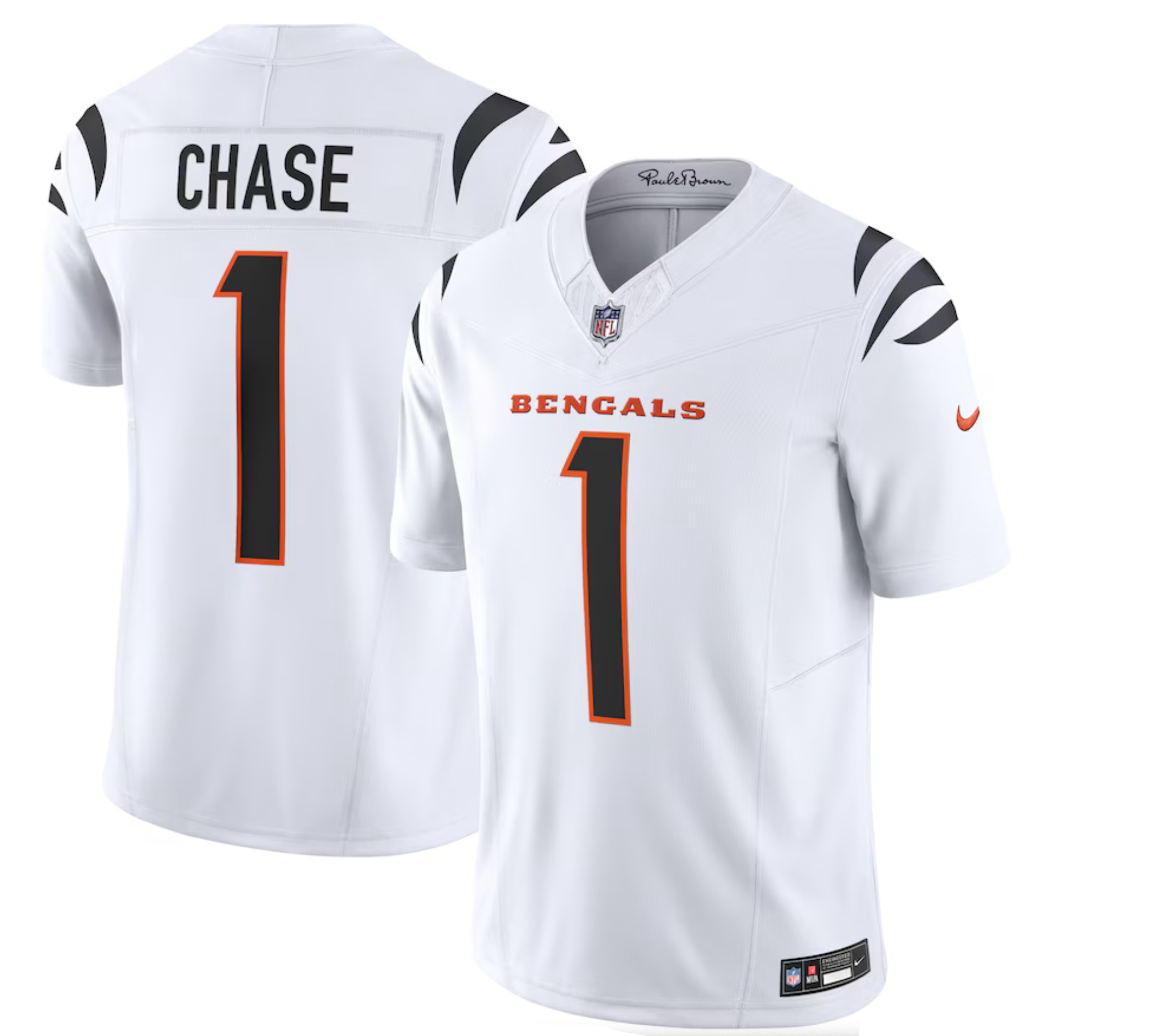 Men's Cincinnati Bengals Ja'Marr Chase Nike White Vapor F.U.S.E. Limited Jersey