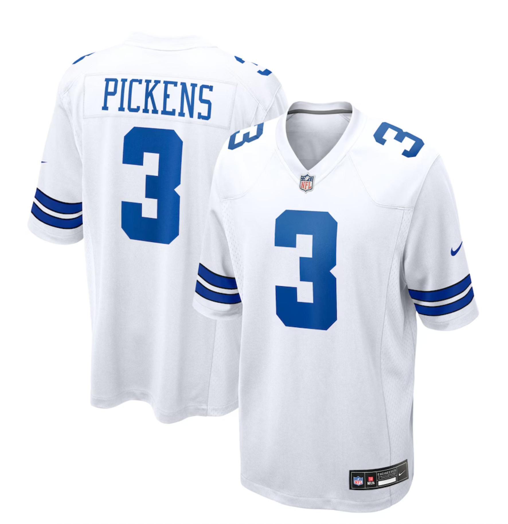 Men's Dallas Cowboys George Pickens Nike White Game Jersey