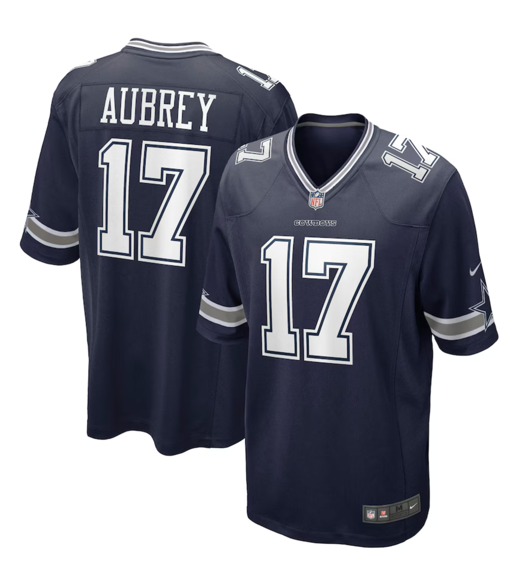 Men's Dallas Cowboys Brandon Aubrey Nike Navy Team Game Jersey