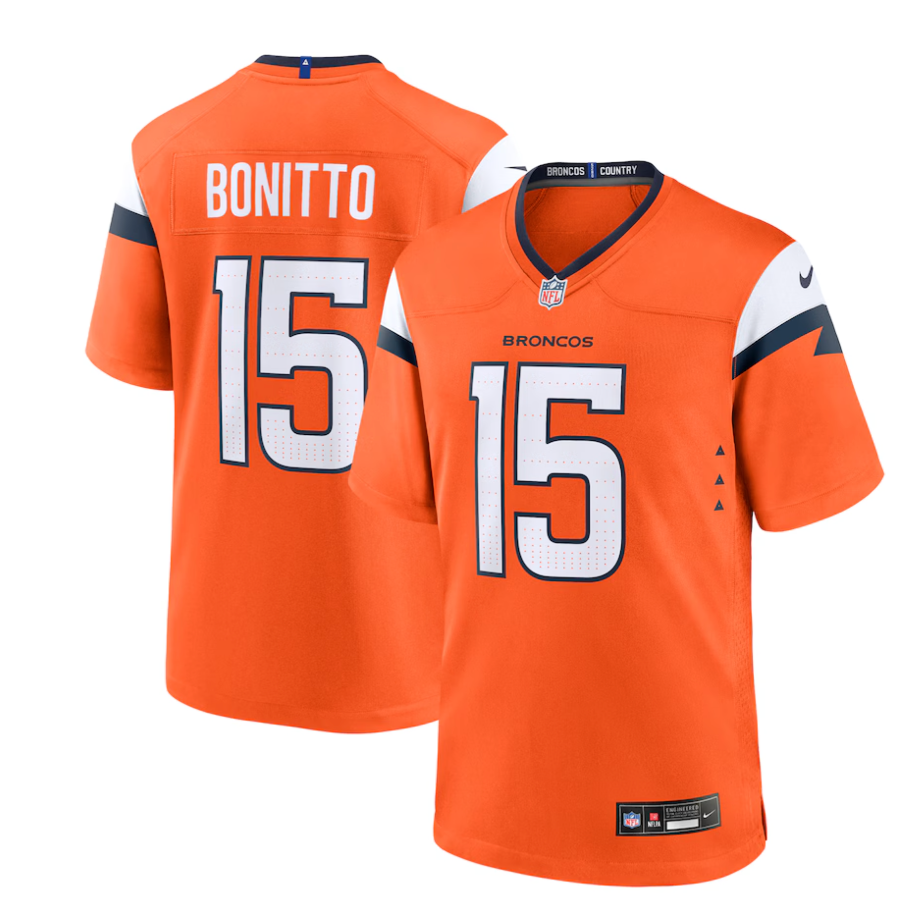 Men's Denver Broncos Nik Bonitto Nike Orange Team Game Jersey