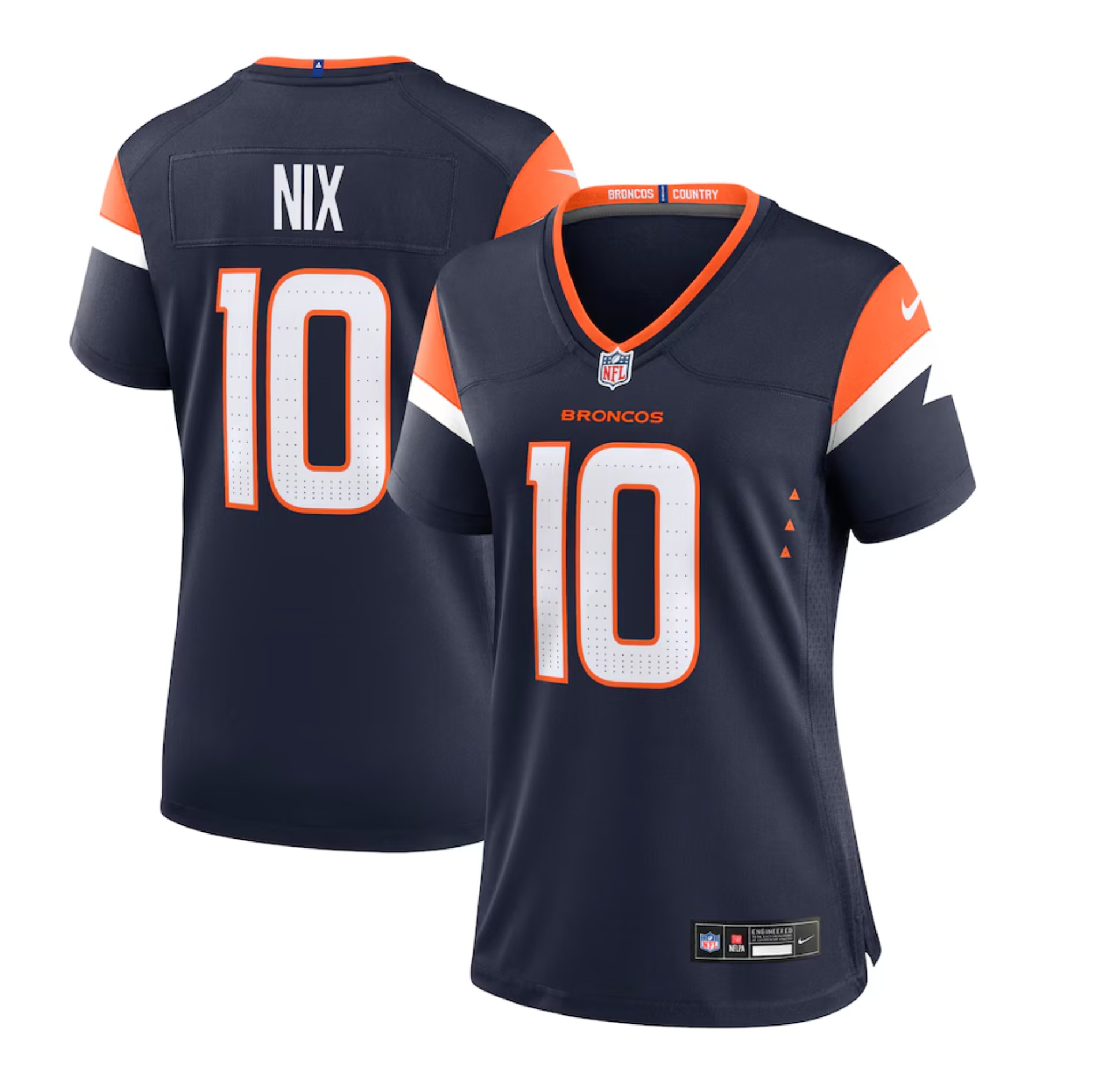 Women's Denver Broncos Bo Nix Nike Navy Alternate Game Jersey