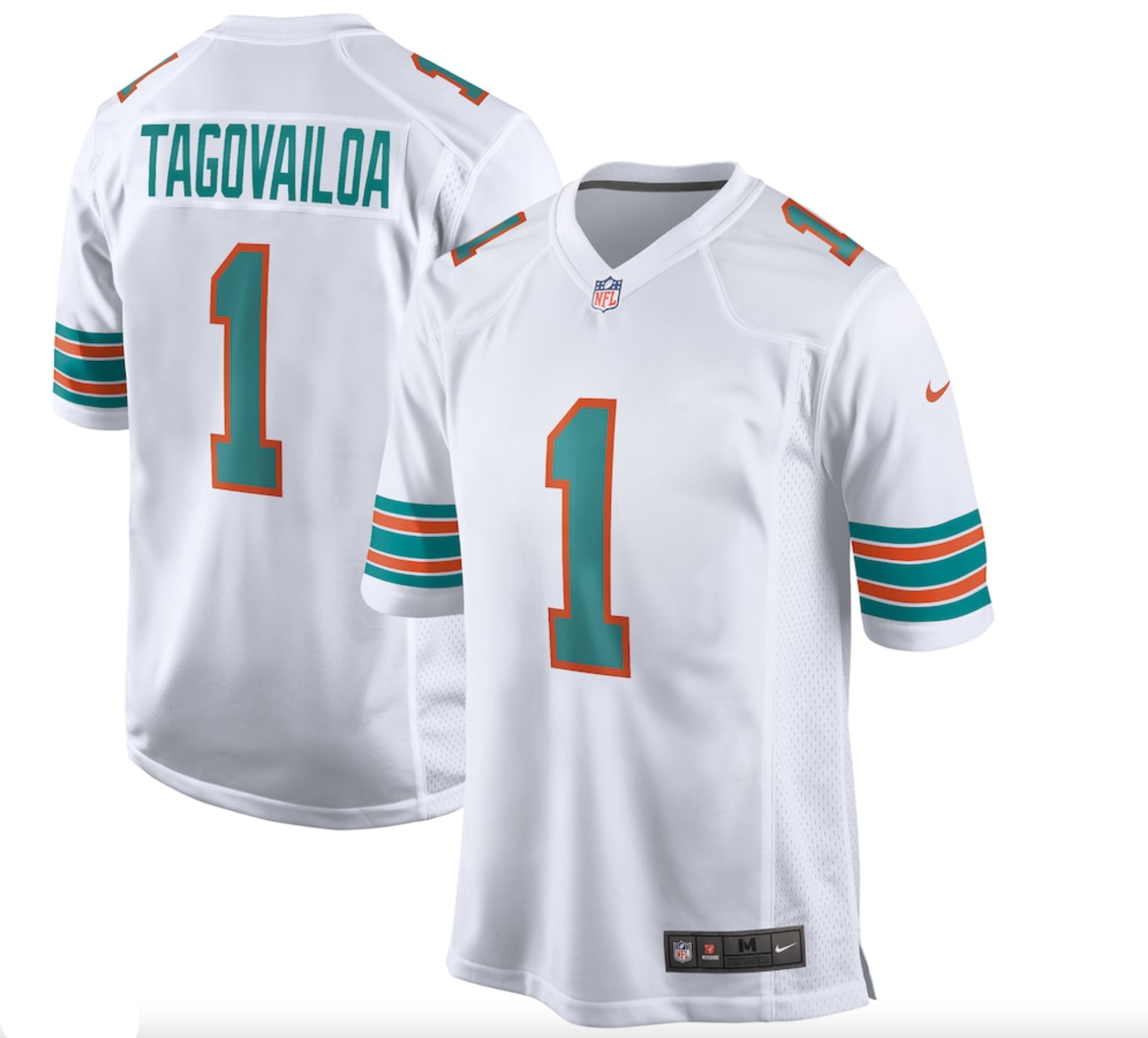 Men's Miami Dolphins Tua Tagovailoa Nike White 2nd Alternate Game Jersey