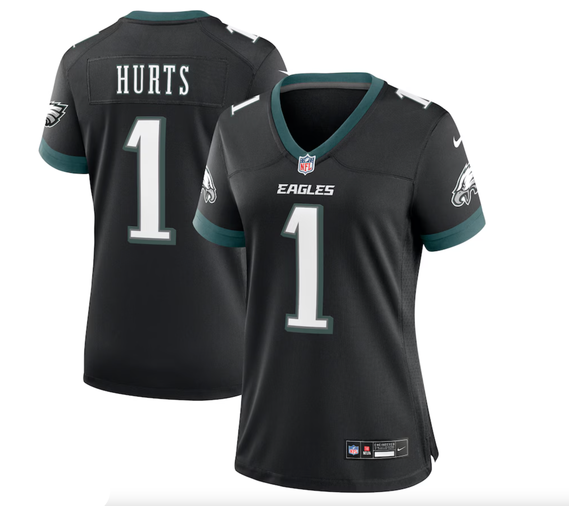 Women's Philadelphia Eagles Jalen Hurts Nike Black Alternate Game Jersey
