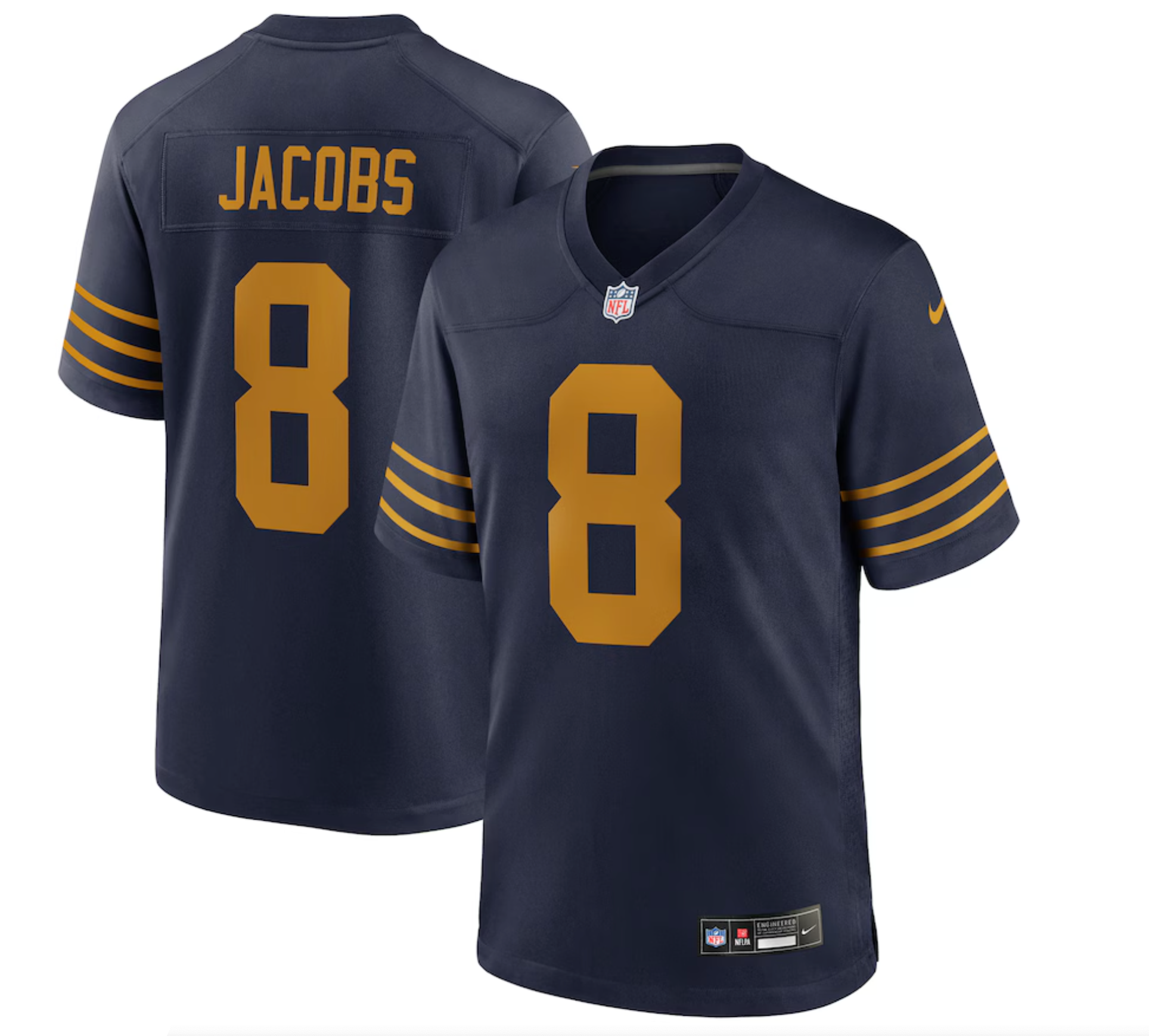 Men's Green Bay Packers Josh Jacobs Nike Navy The 1923 Classic Game Jersey