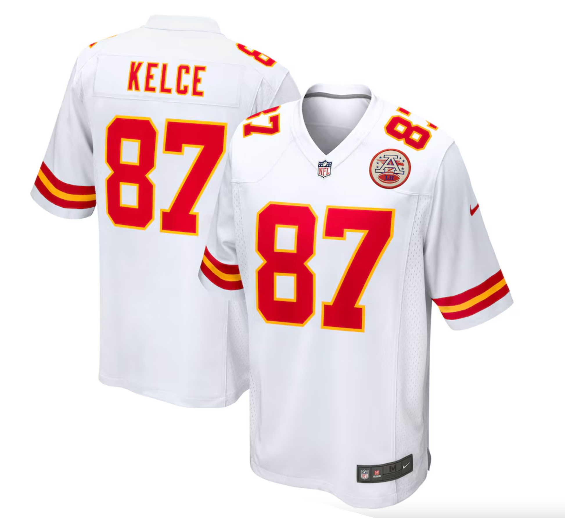 Men's Kansas City Chiefs Travis Kelce Nike White Player Game Jersey
