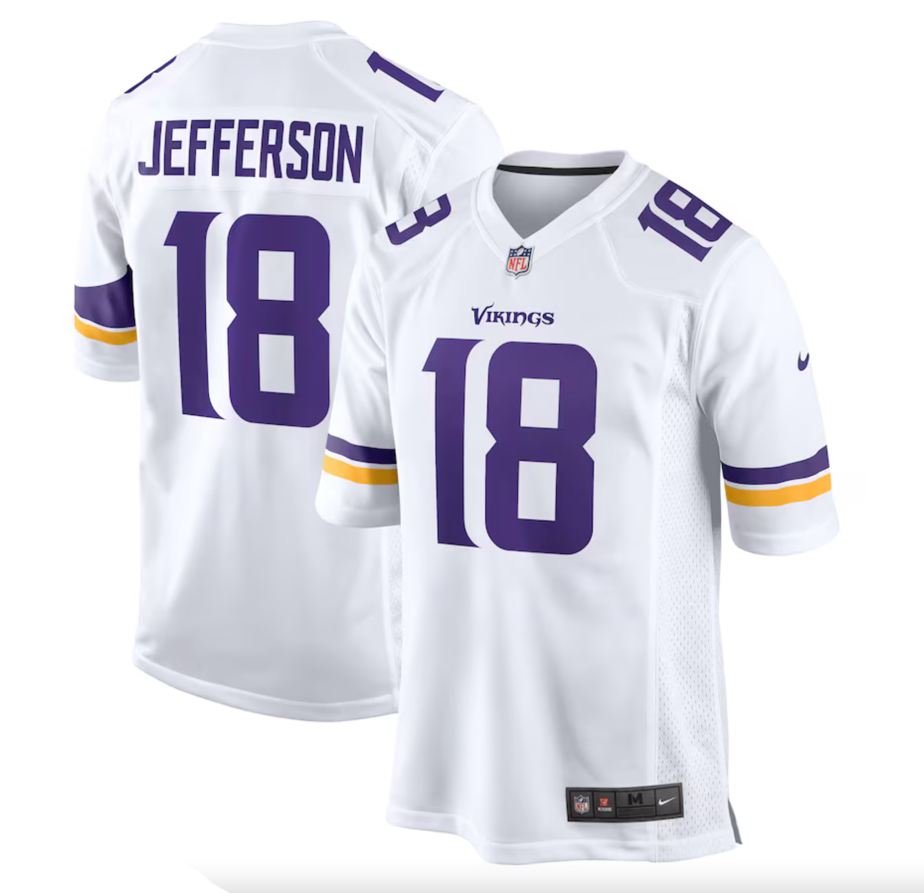 Men's Minnesota Vikings Justin Jefferson Nike White Game Player Jersey