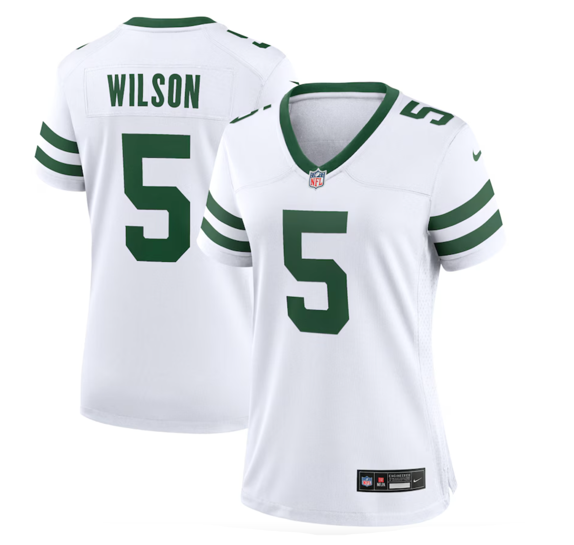 Women's New York Jets Garrett Wilson Nike Legacy White Game Jersey