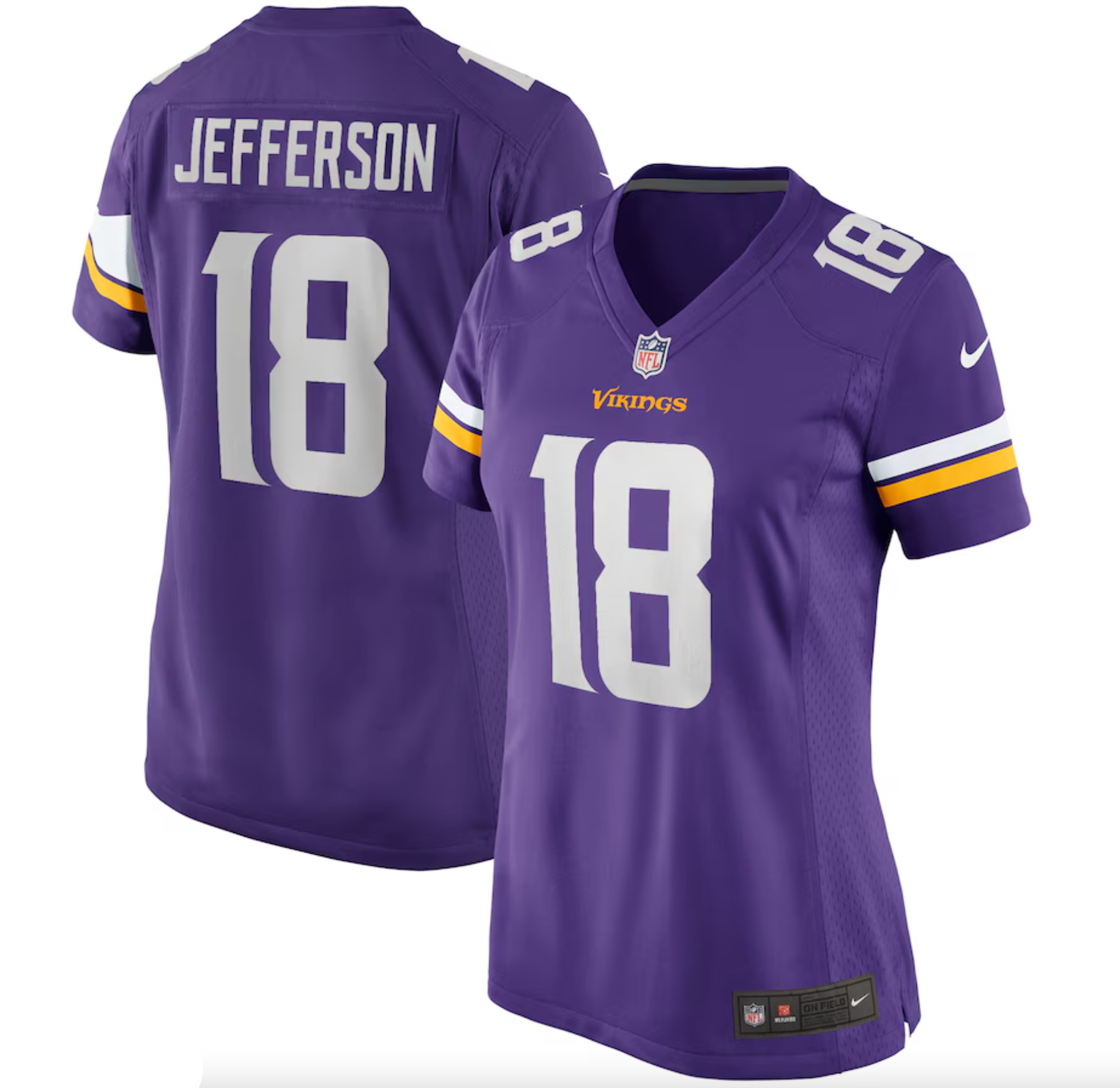 Women's Minnesota Vikings Justin Jefferson Nike Purple Game Jersey