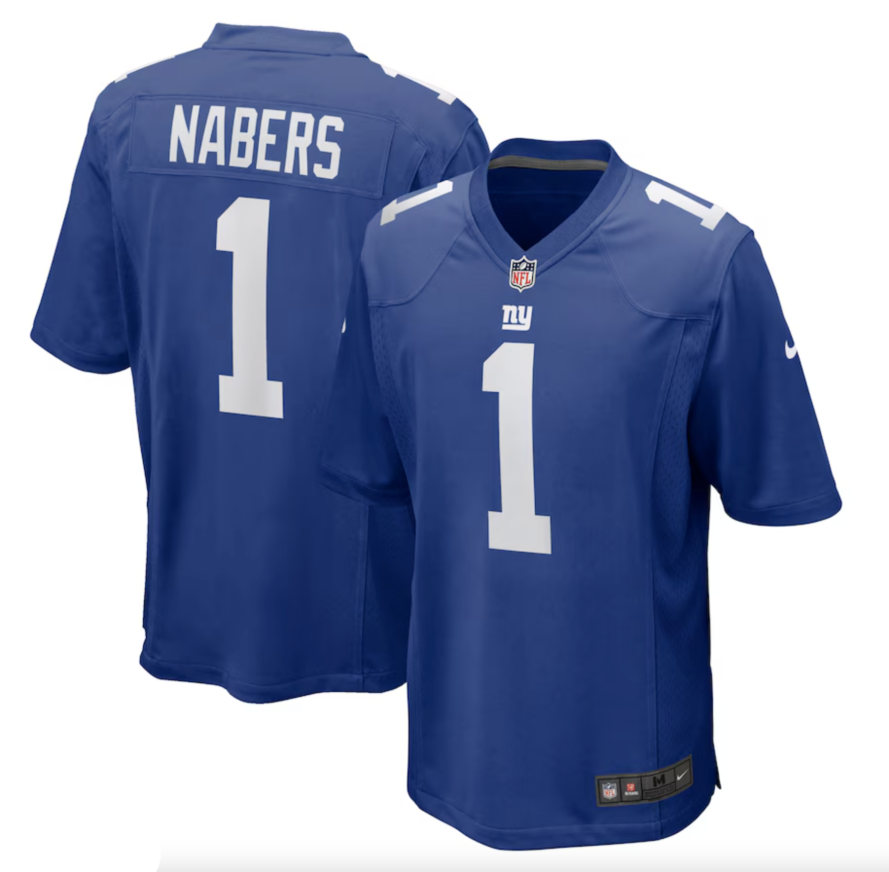 Men's New York Giants Malik Nabers Nike Royal Player Game Jersey