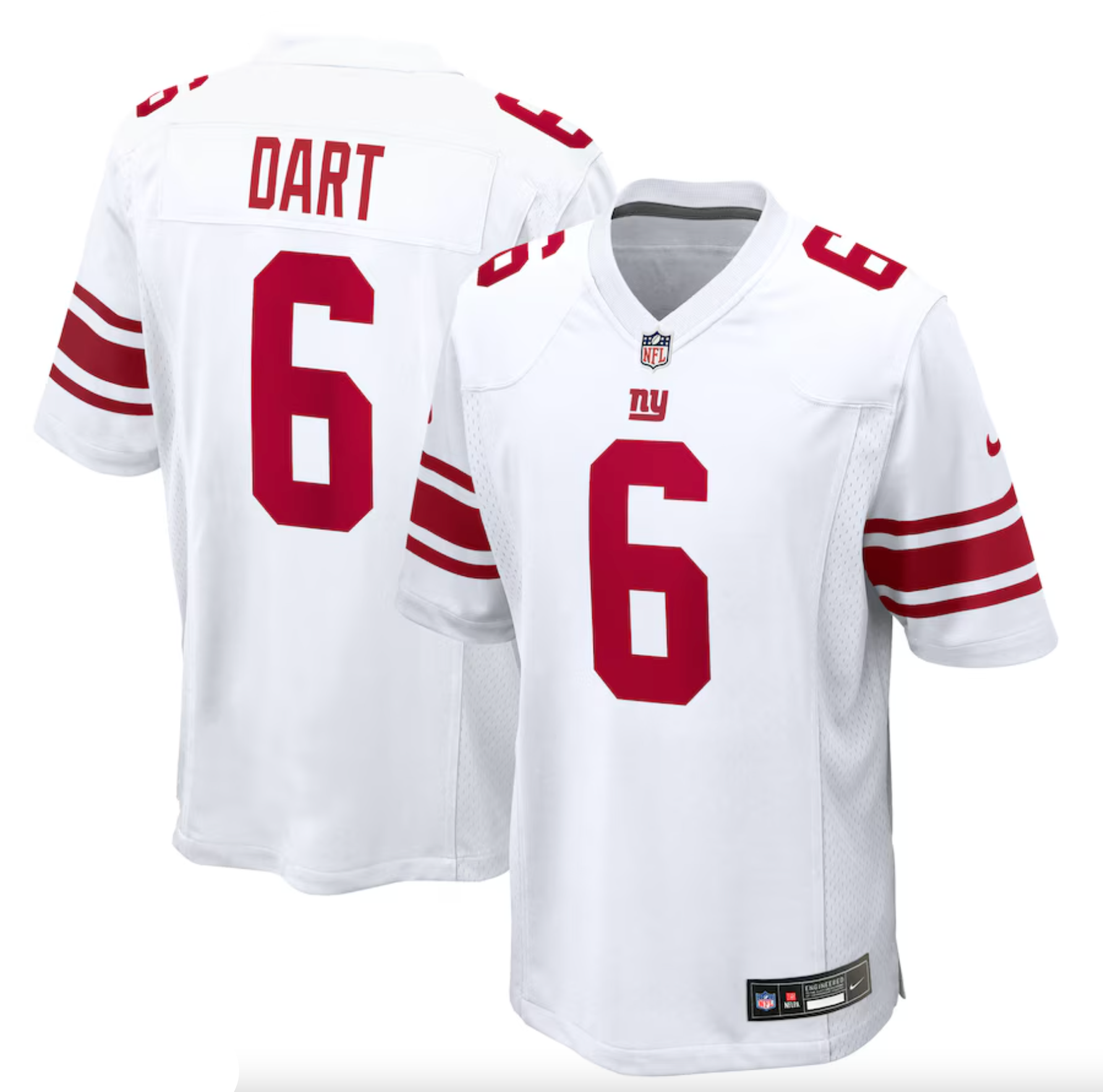Men's New York Giants Jaxson Dart Nike White Game Jersey