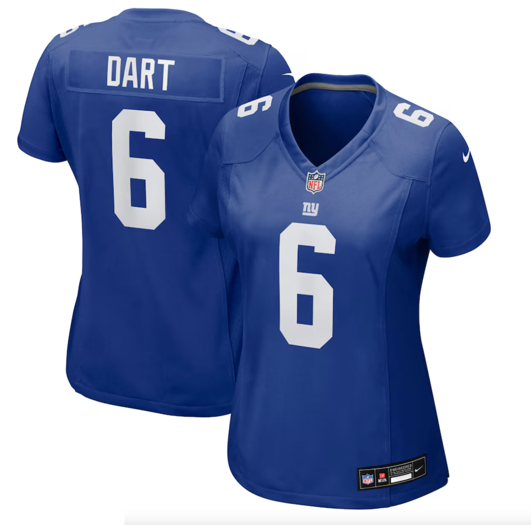 Women's New York Giants Jaxson Dart Nike Royal Team Game Jersey