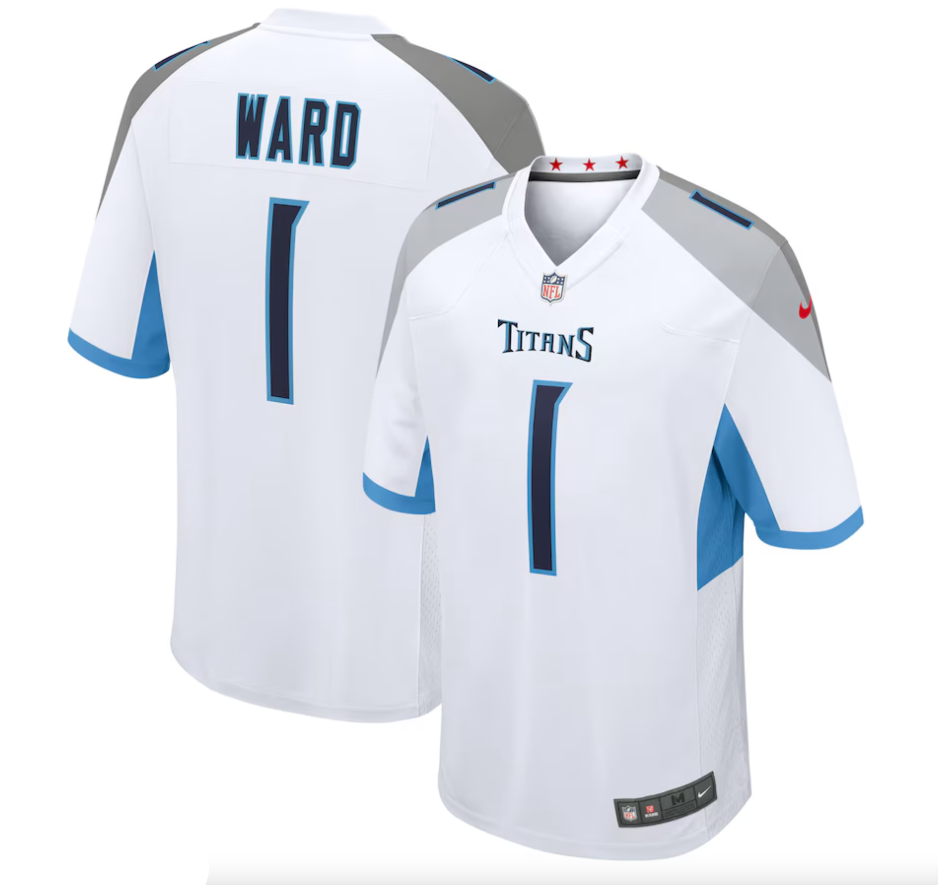 Men's Tennessee Titans Cameron Ward Nike White 2025 NFL Draft First Round Pick Game Jersey