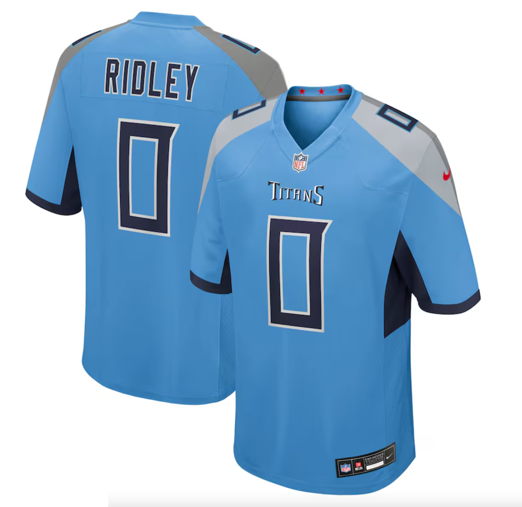 Men's Tennessee Titans Calvin Ridley Nike Light Blue Team Game Jersey
